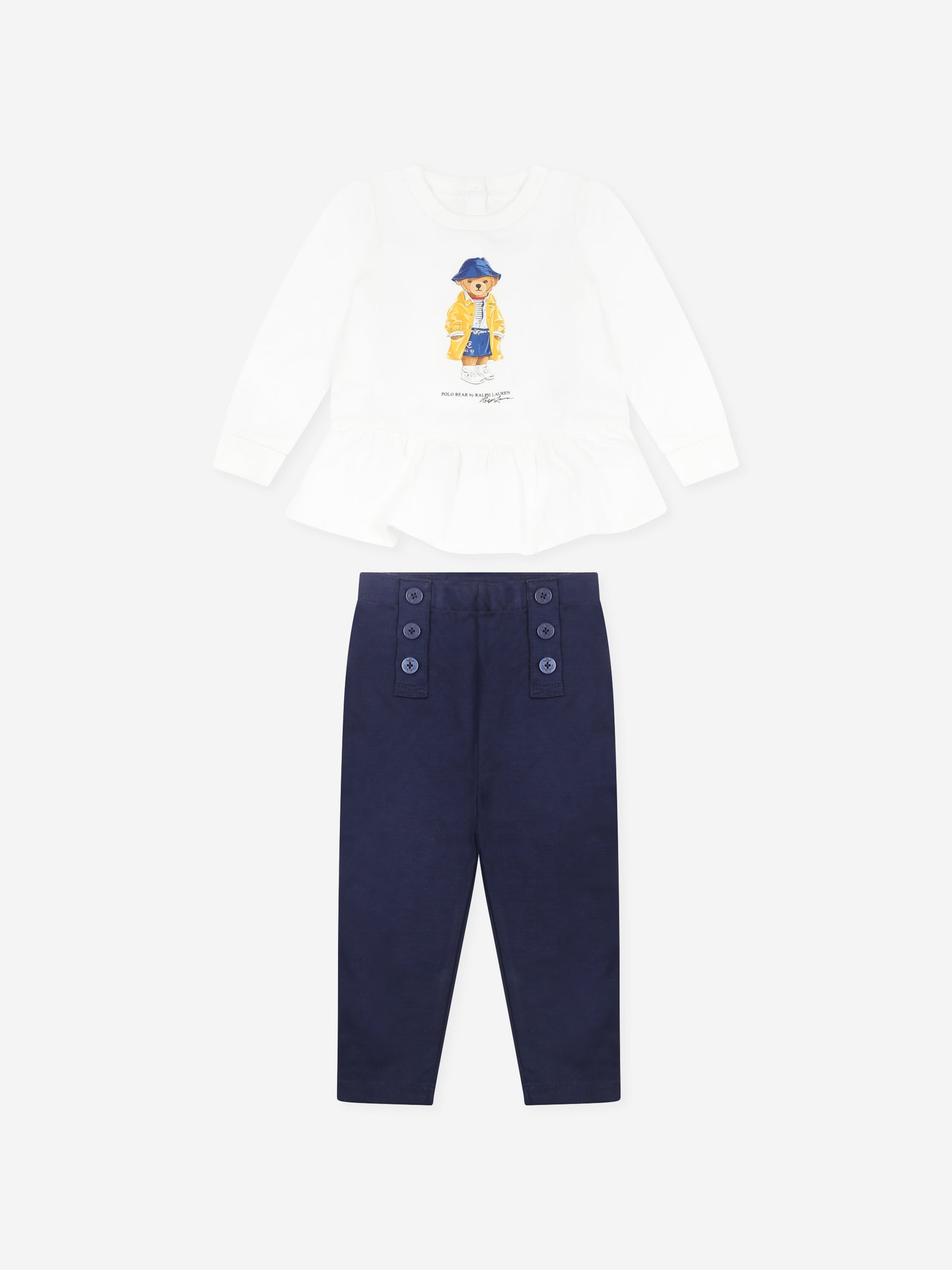Completo multicolor per neonata con Polo Bear,Ralph Lauren Kids,958245001 PAPER WHITE