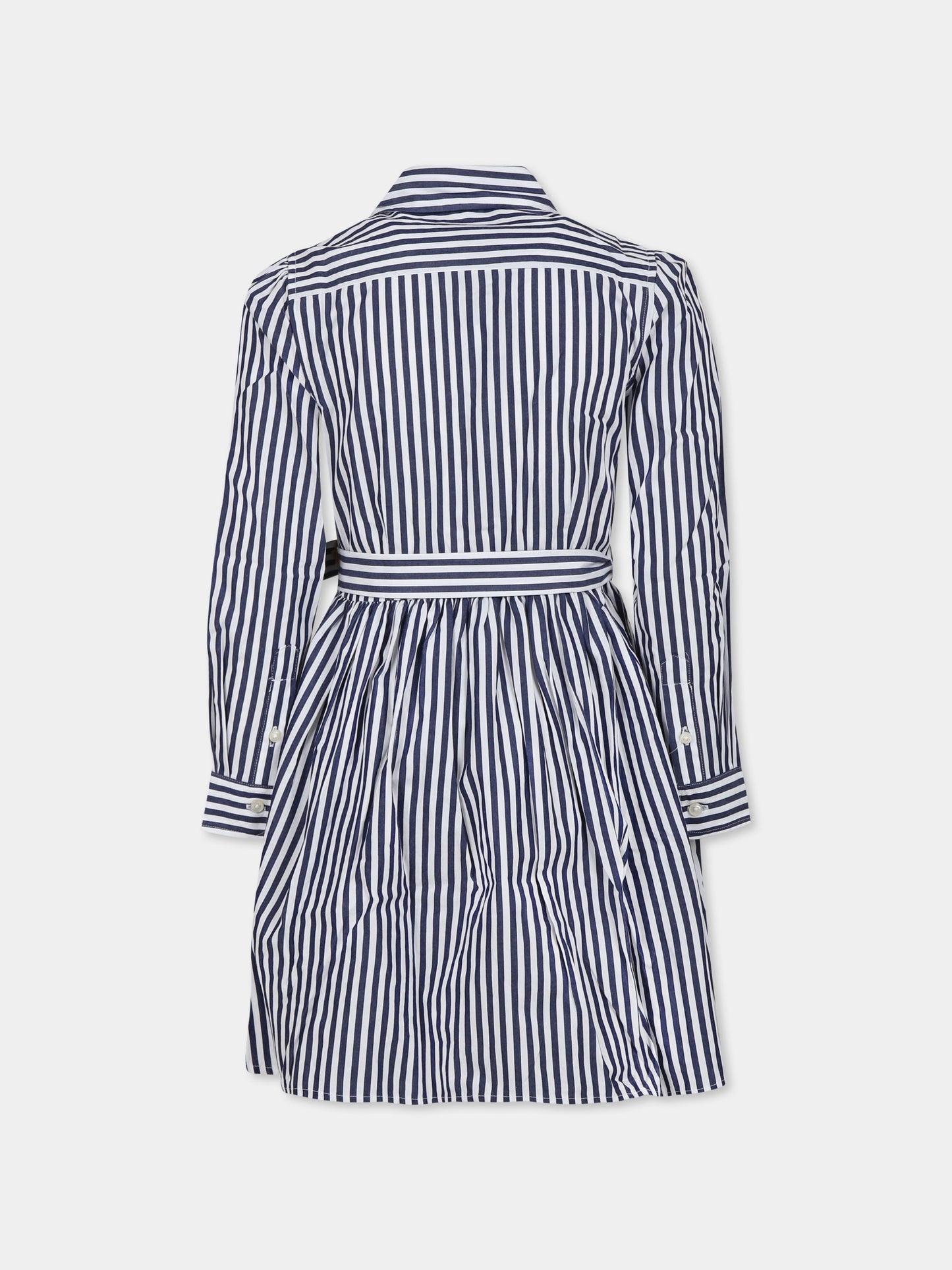 Robe bleue pour fille avce cheval