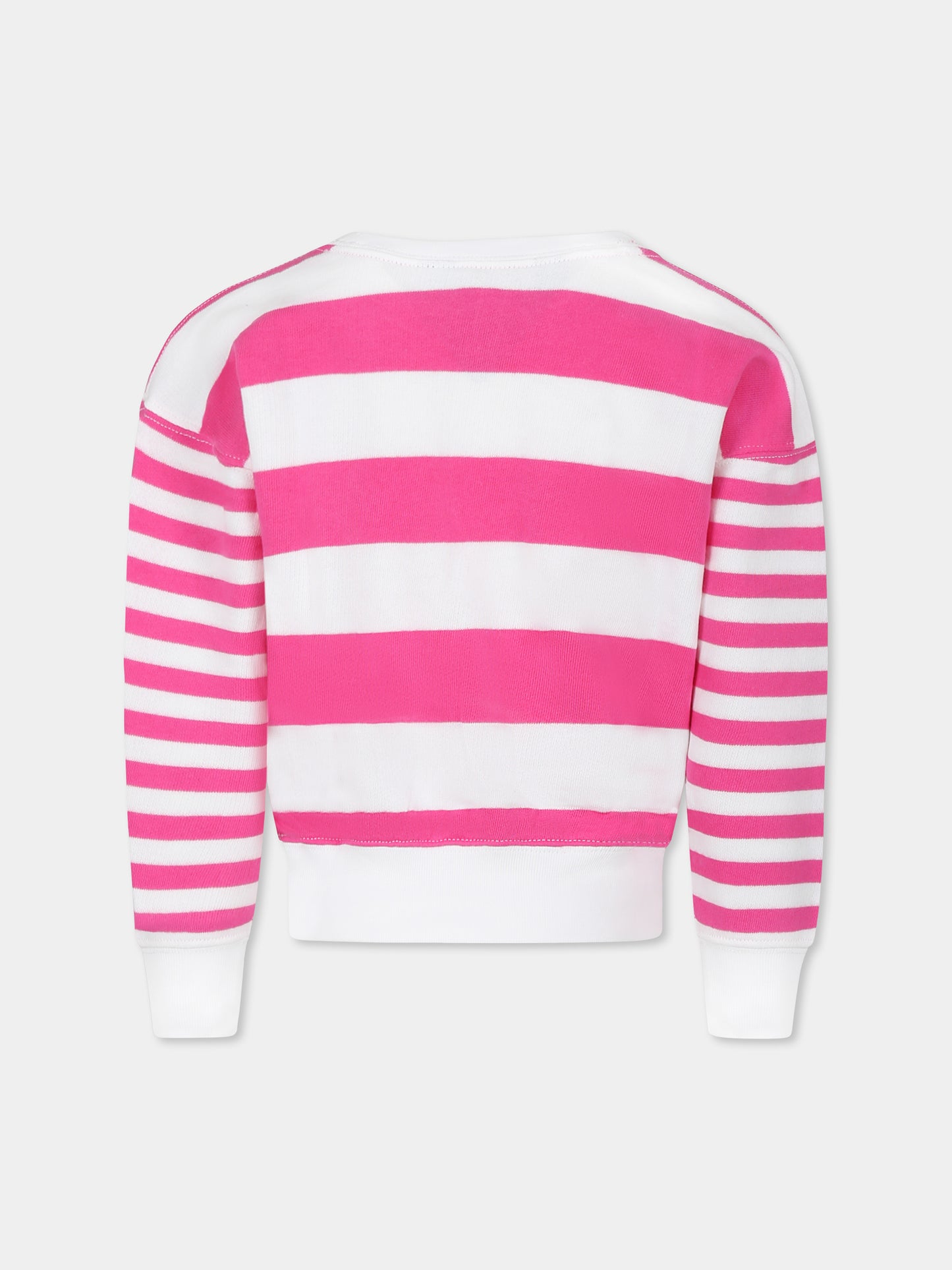 Sweat fuchsia pour fille avec cheaval