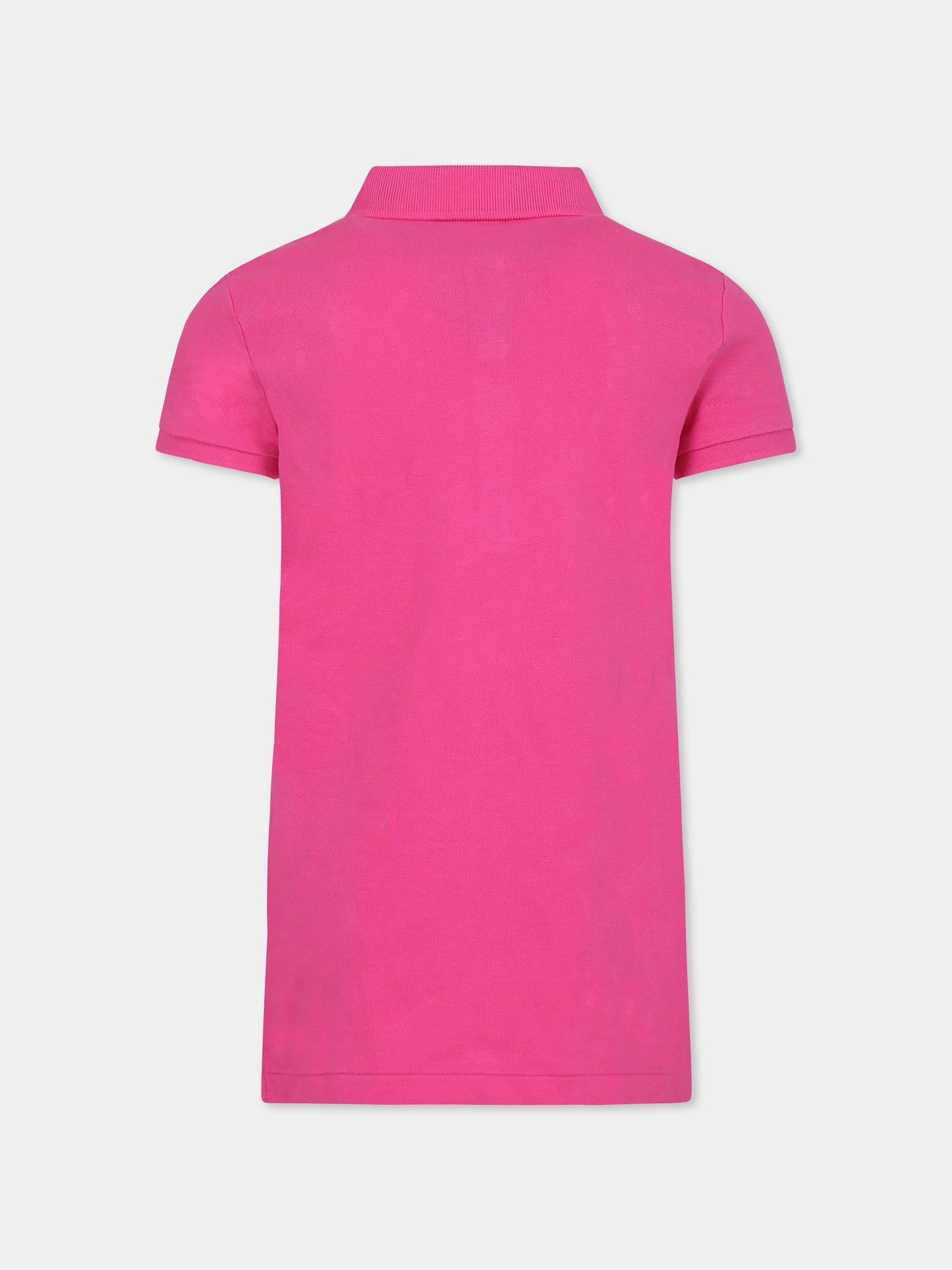 Polo fucsia per bambina con cavallino,Ralph Lauren Kids,698589139 BELMONT PNK W