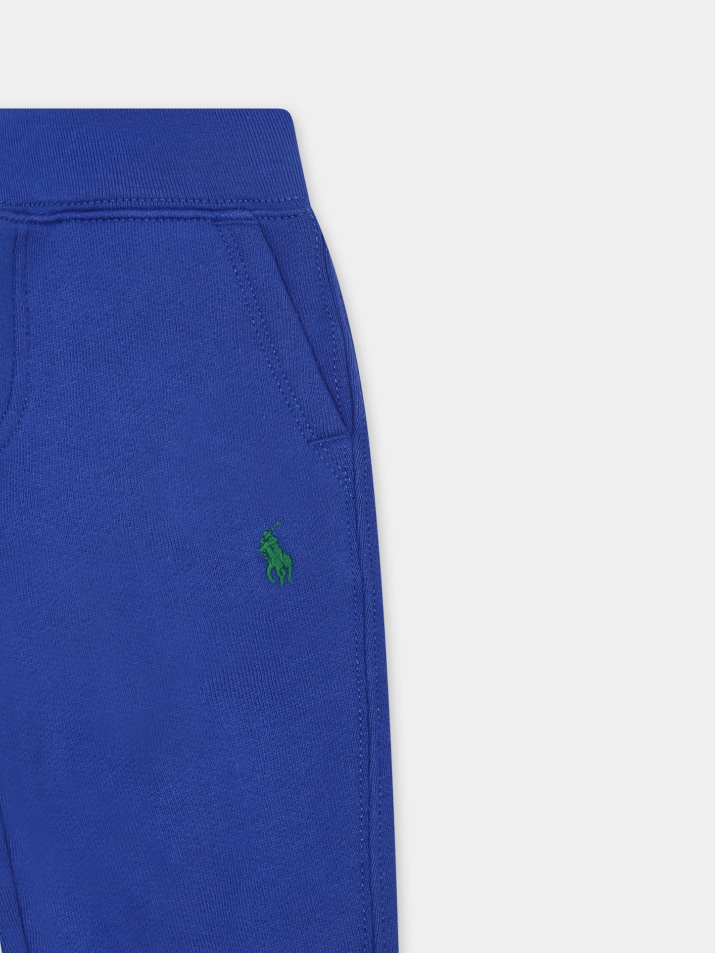 Pantalon bleu pour bébé garçon avec cheval