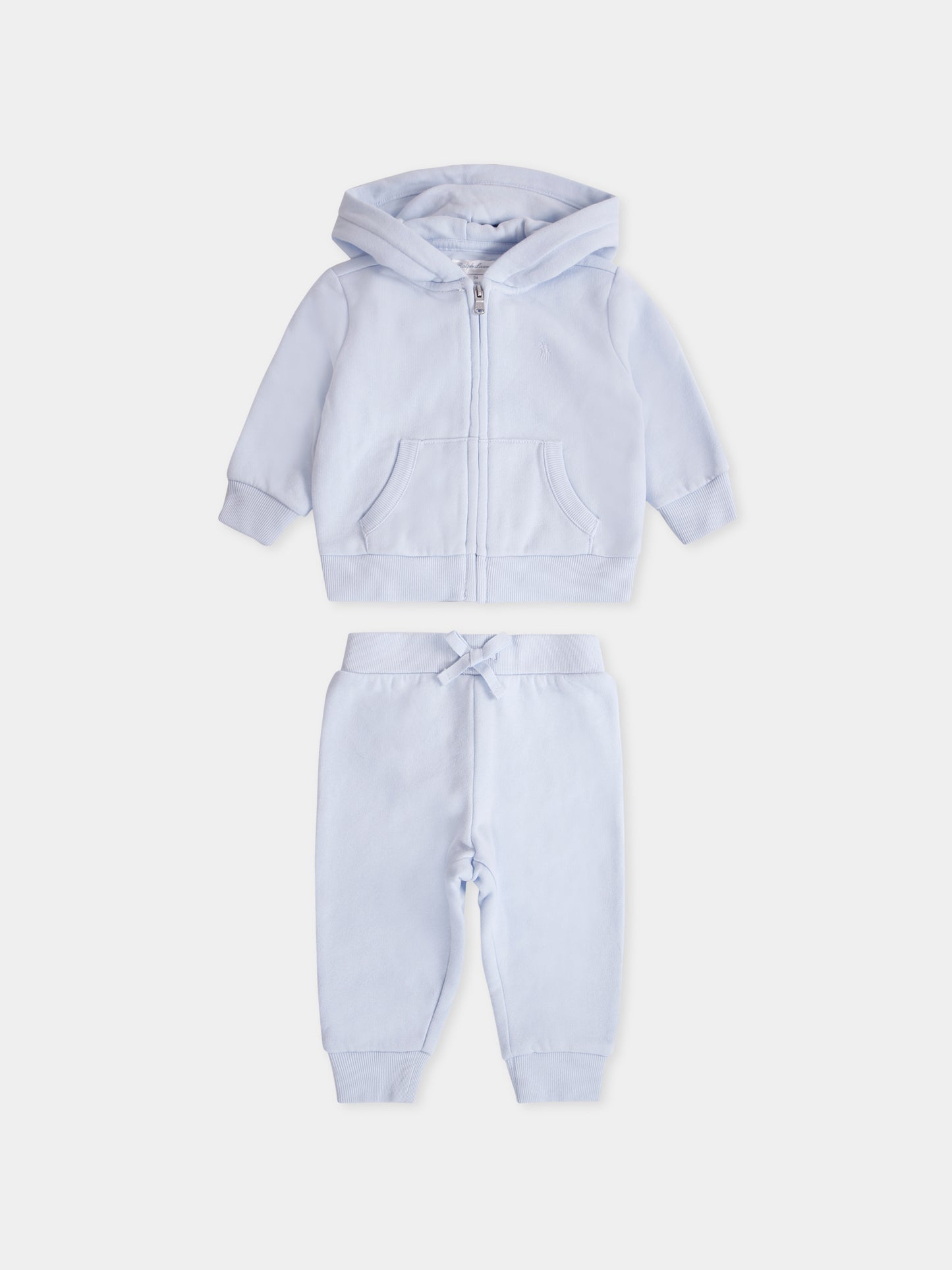 Ensemble bleu clair pour bébé garçon avec cheval