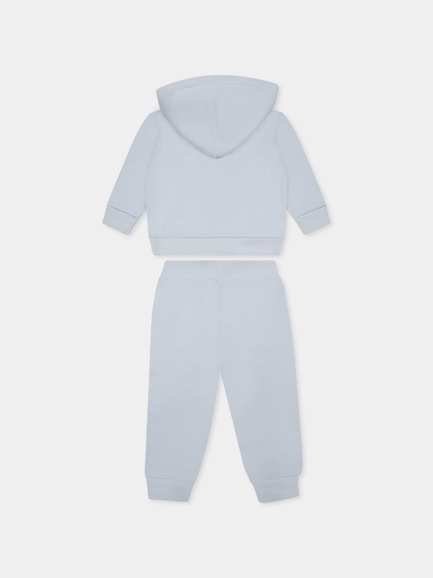 Completo celeste per neonato con cavallino,Ralph Lauren Kids,879018003 BERYL BLUE