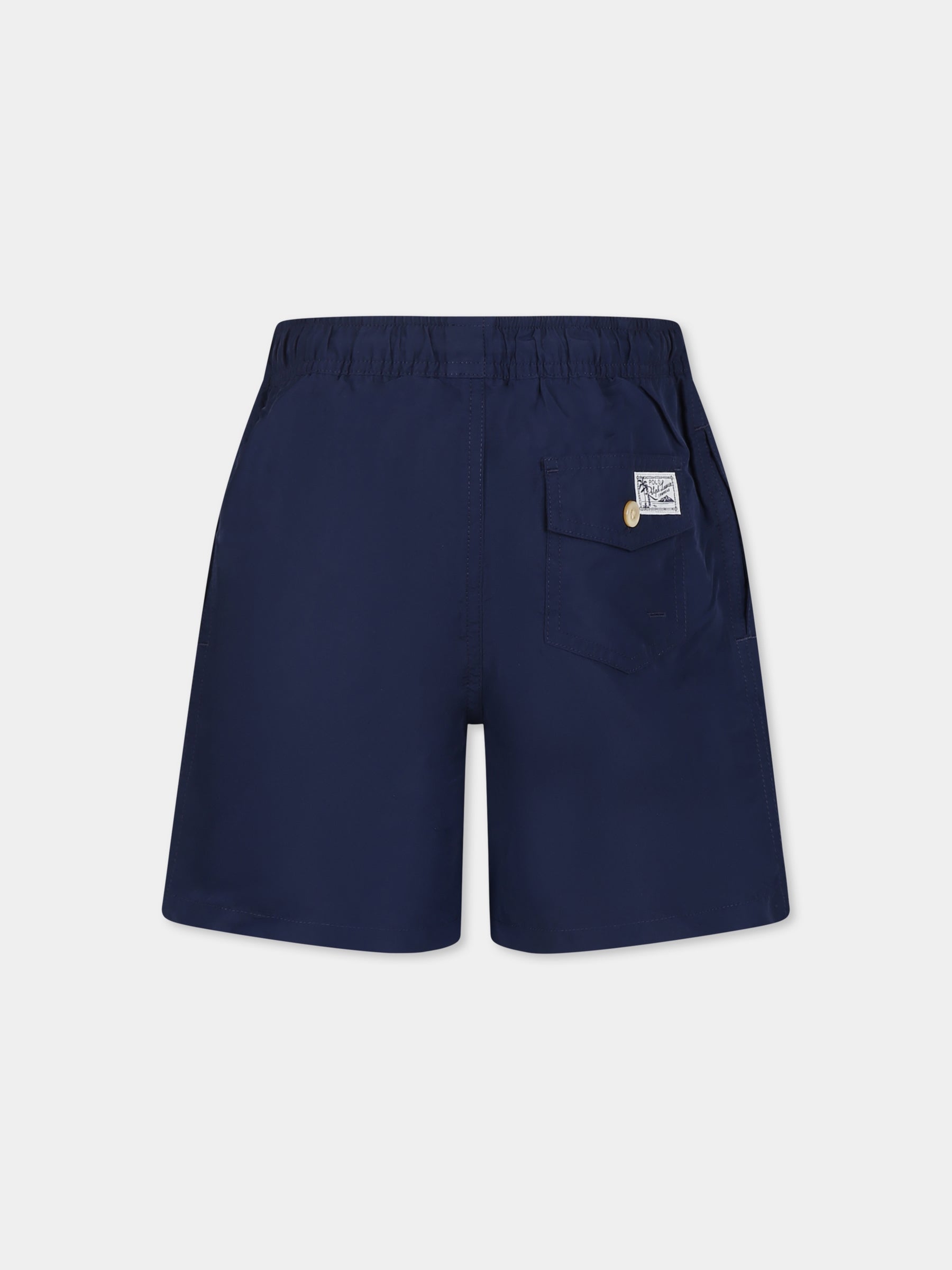 Boxer mare blu per bambino con cavallino,Ralph Lauren Kids,957810002 NEWPORT NAVY