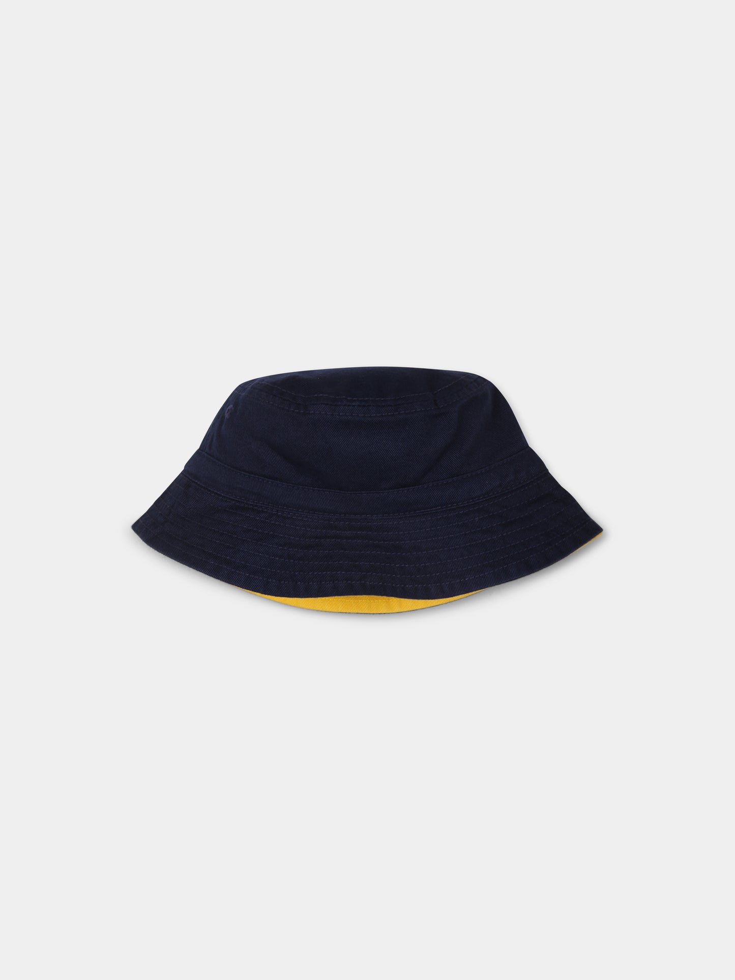 Cloche réversible bleue pour bébé garçon avec Polo Bear