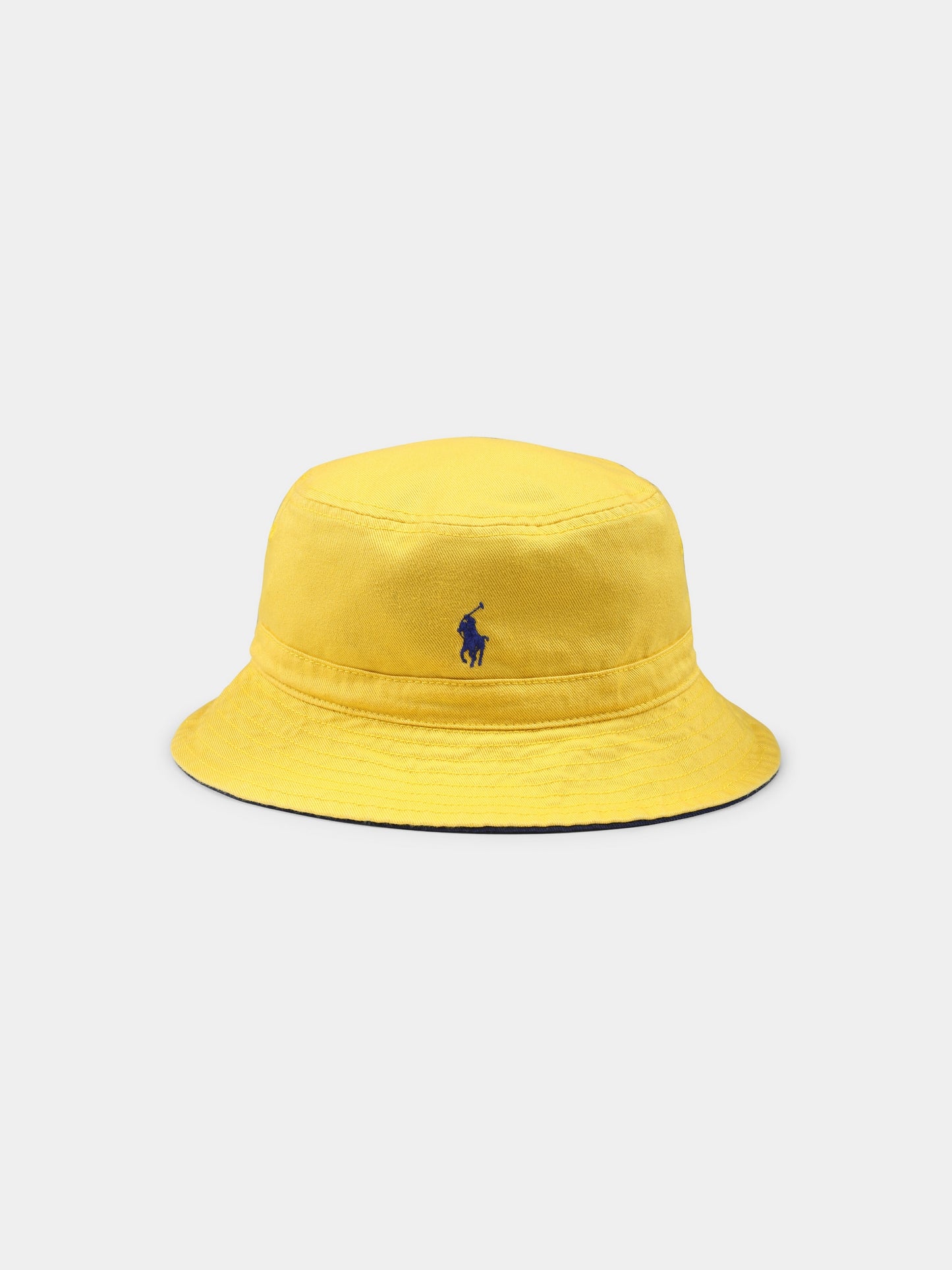 Cloche réversible bleue pour garçon avec Polo Bear