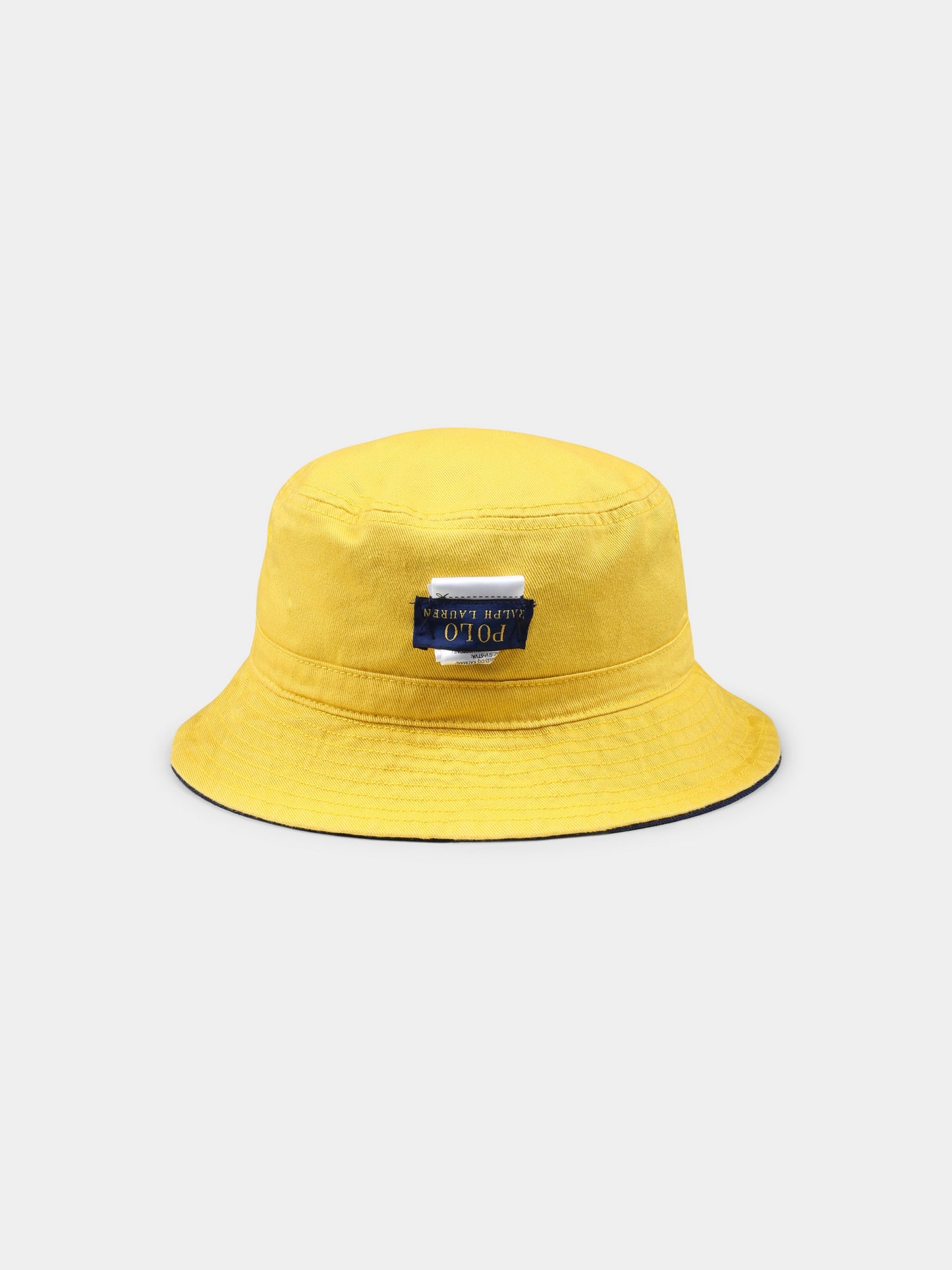 Cloche réversible bleue pour garçon avec Polo Bear