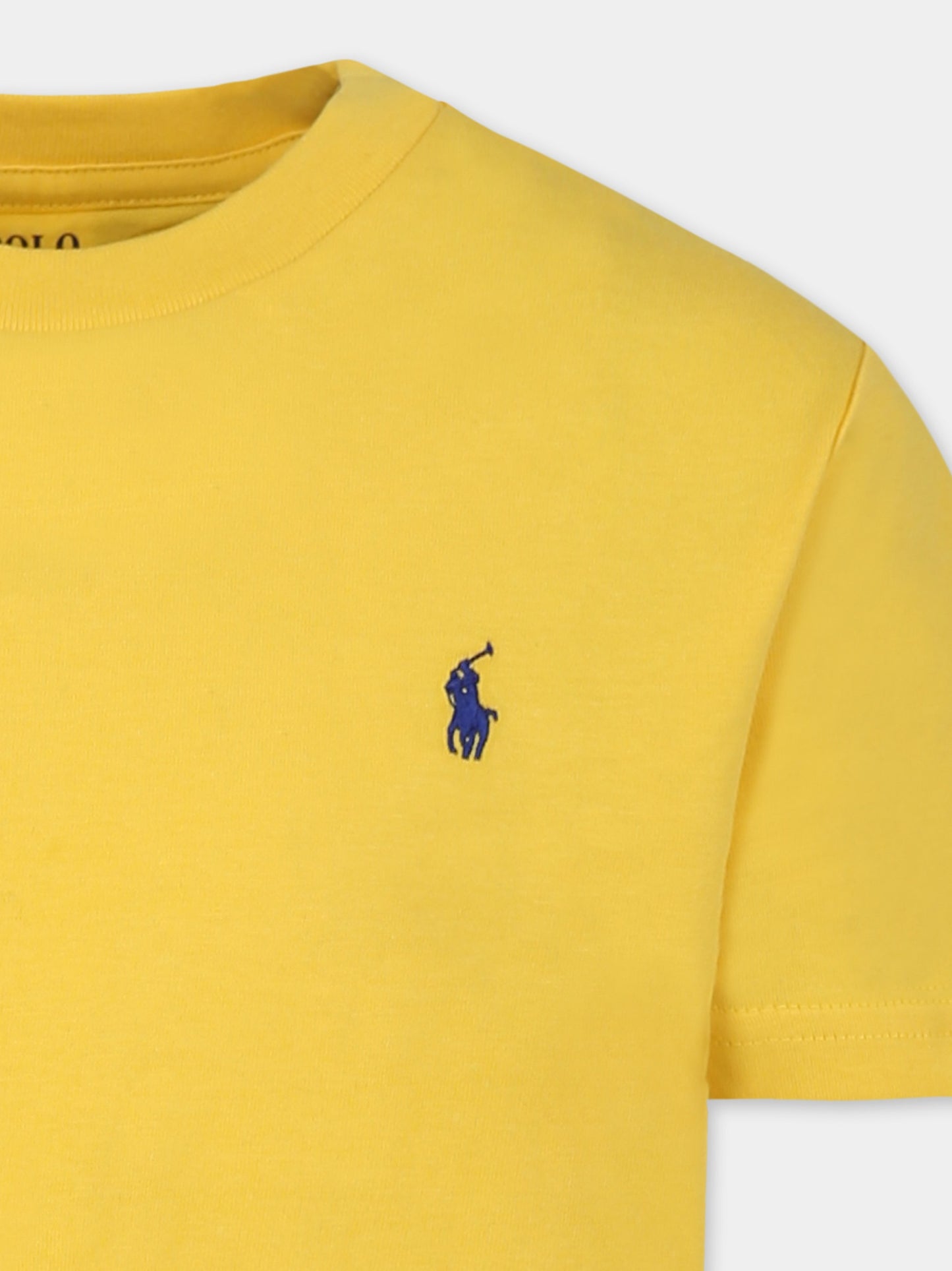 T-shirt jaune pour garçon avec cheval