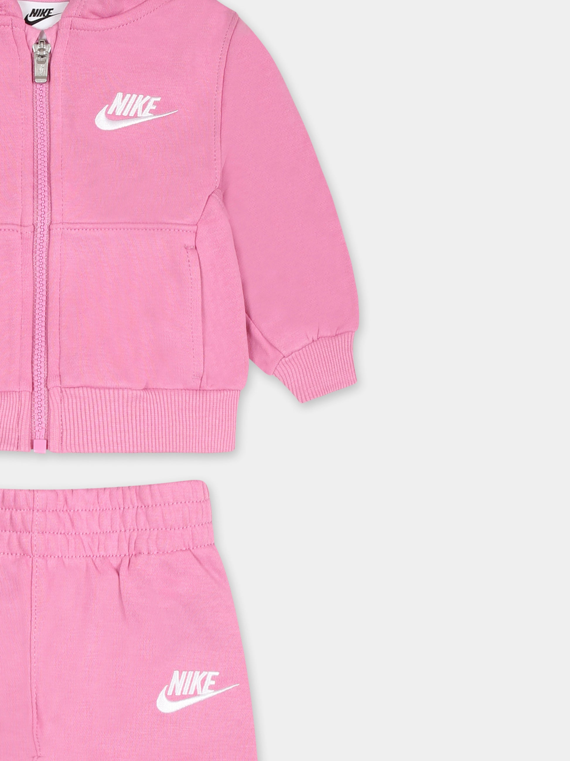 Completo rosa per neonata con logo,Nike,66M485 ACG