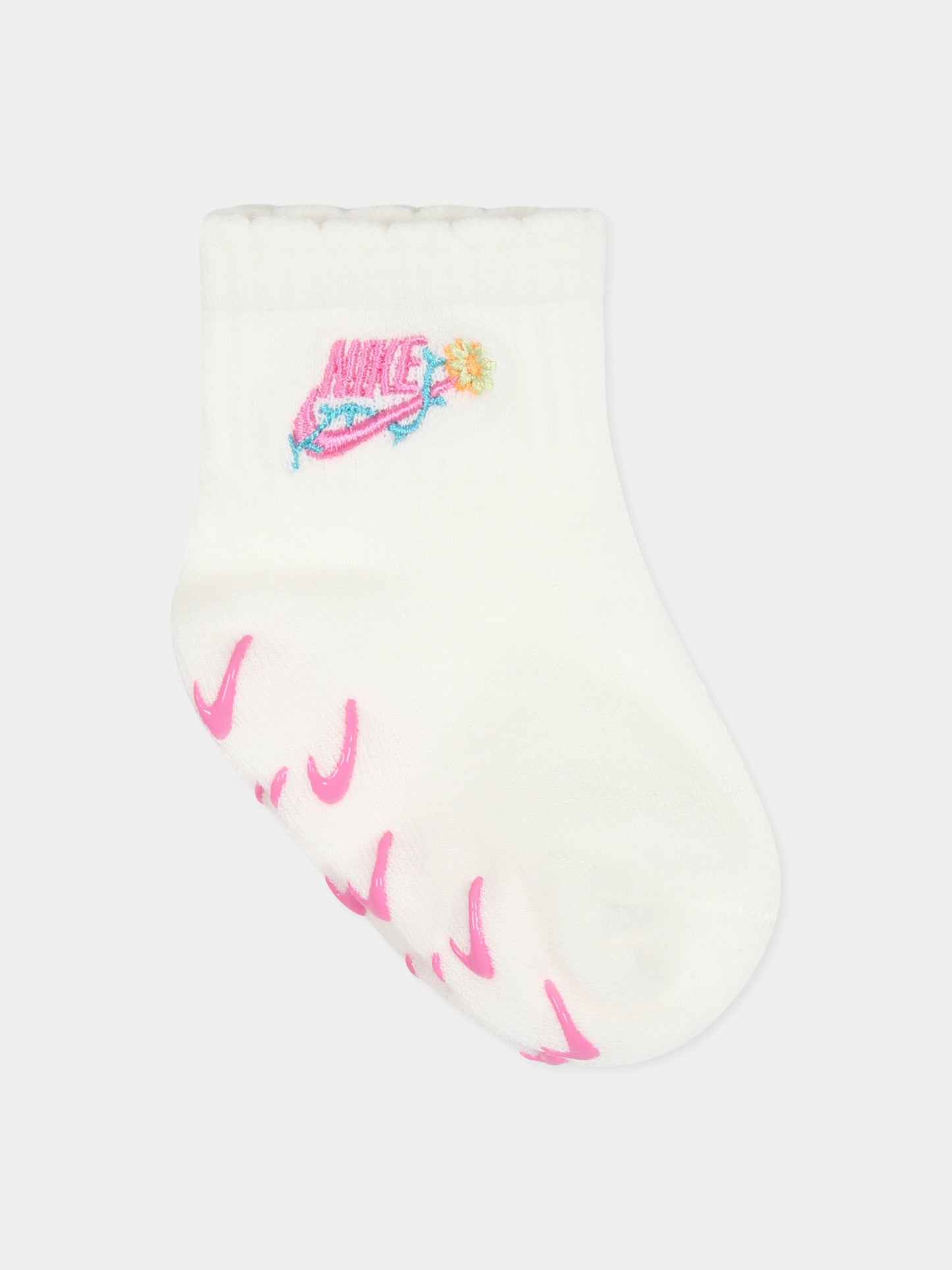 Set calze multicolor per neonata con logo,Nike,NN1175 782