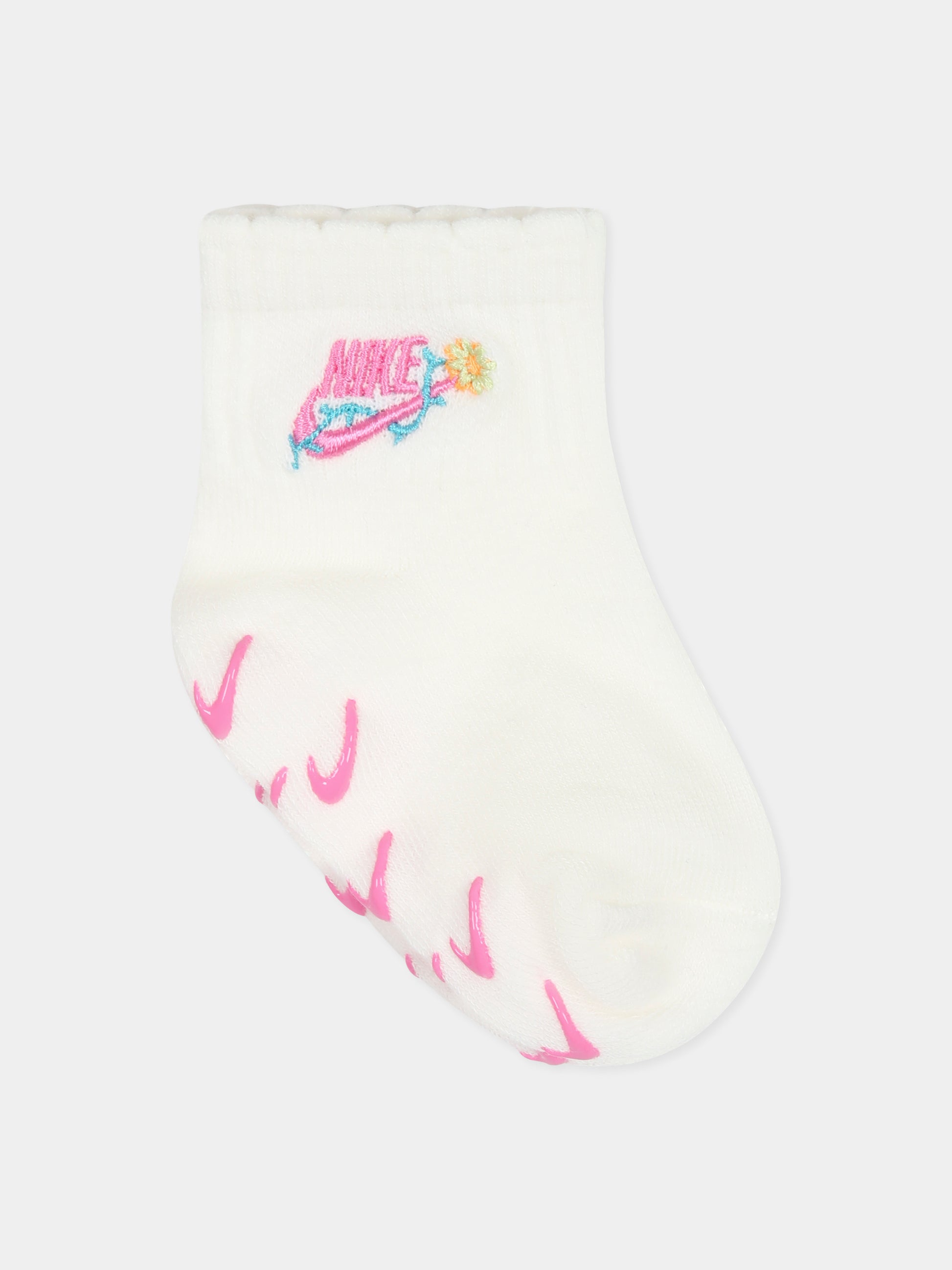 Set calze multicolor per neonata con logo,Nike,NN1175 782