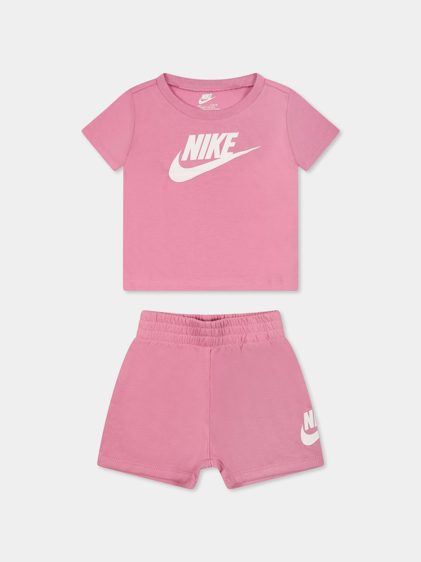 Completo rosa per neonata con logo,Nike,56L596 ACG