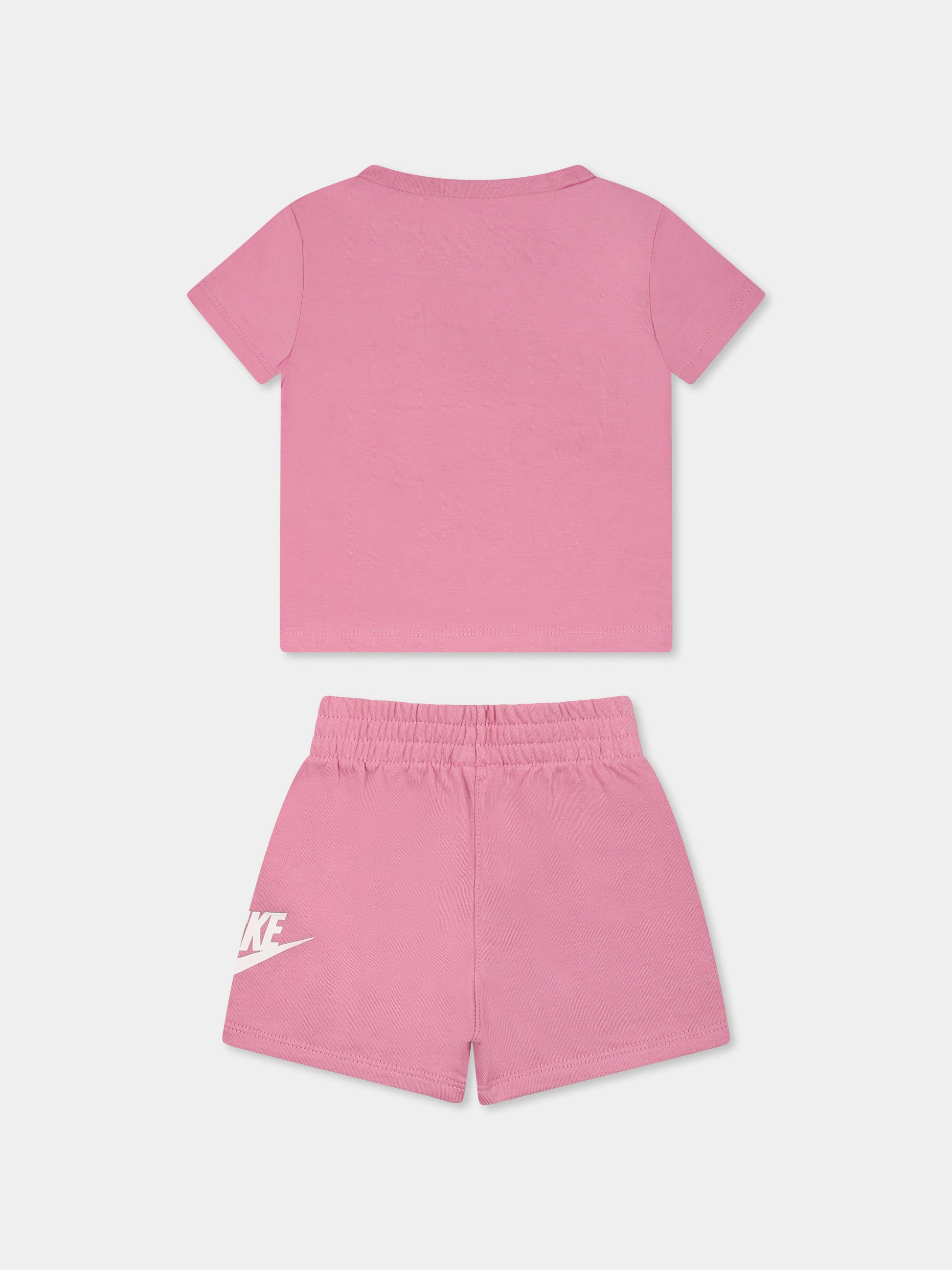 Completo rosa per neonata con logo,Nike,56L596 ACG