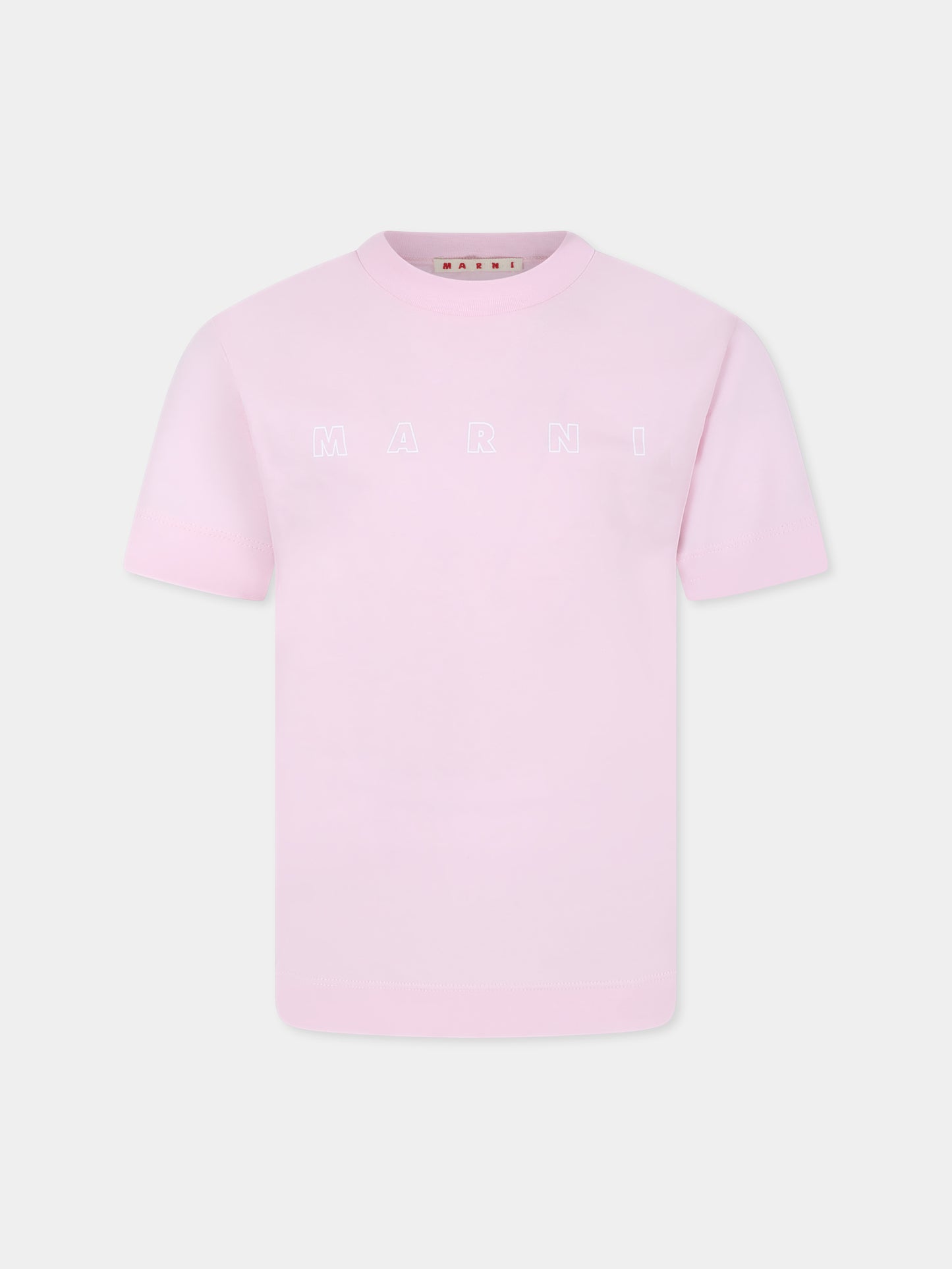 T-shirt rose pour enfants avec logo