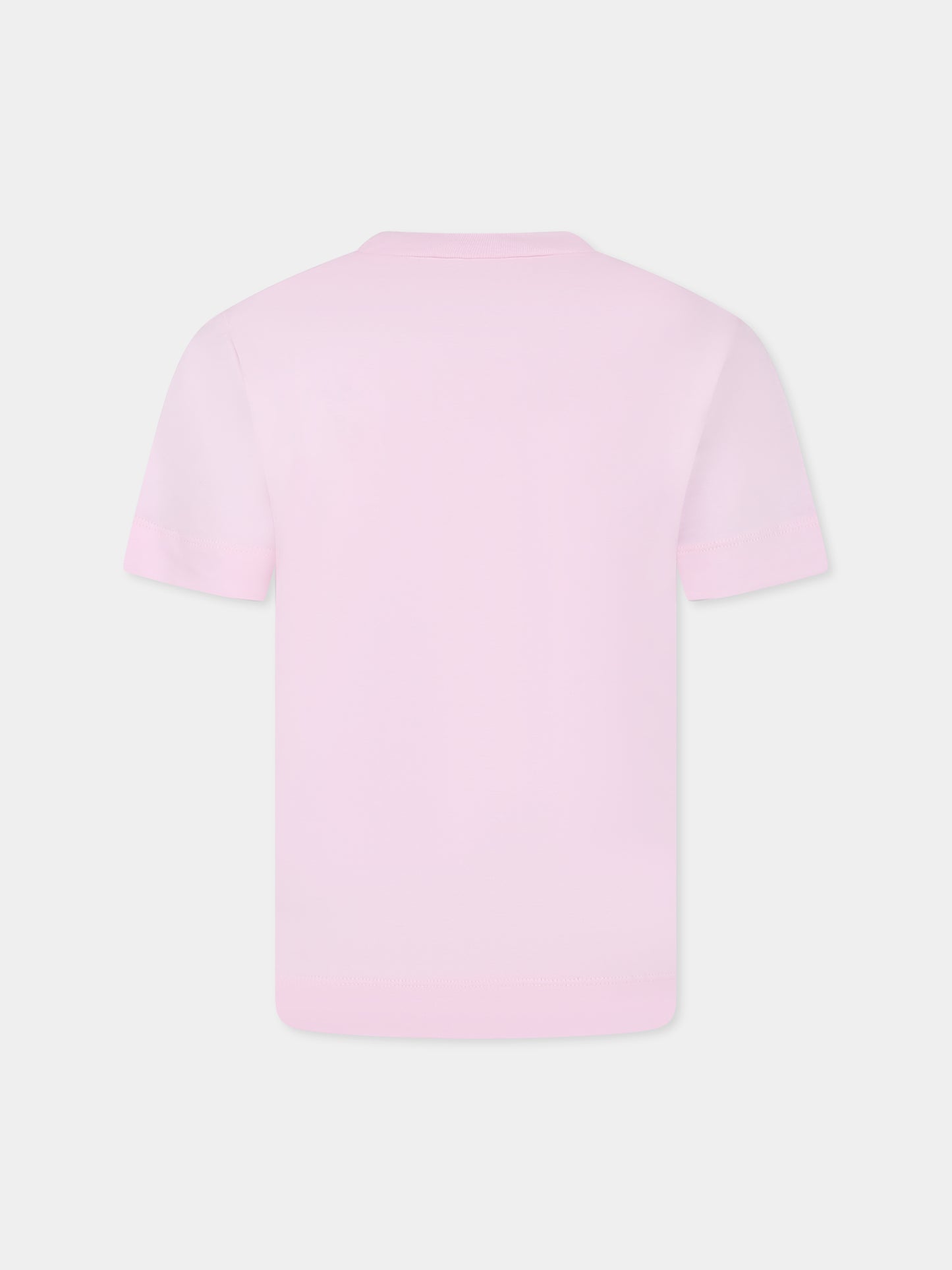 T-shirt rose pour enfants avec logo