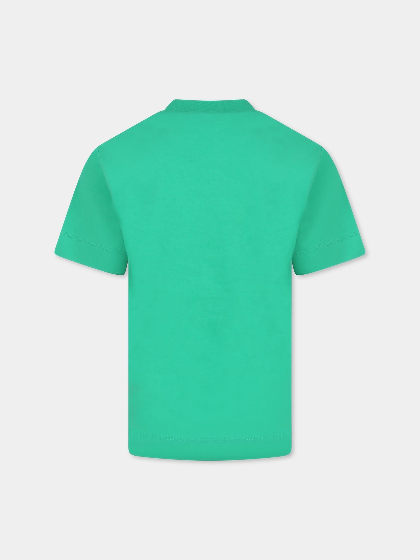 T-shirt verde per bambini con logo,Marni Kids,M01466 M00RF MT279U 0M541