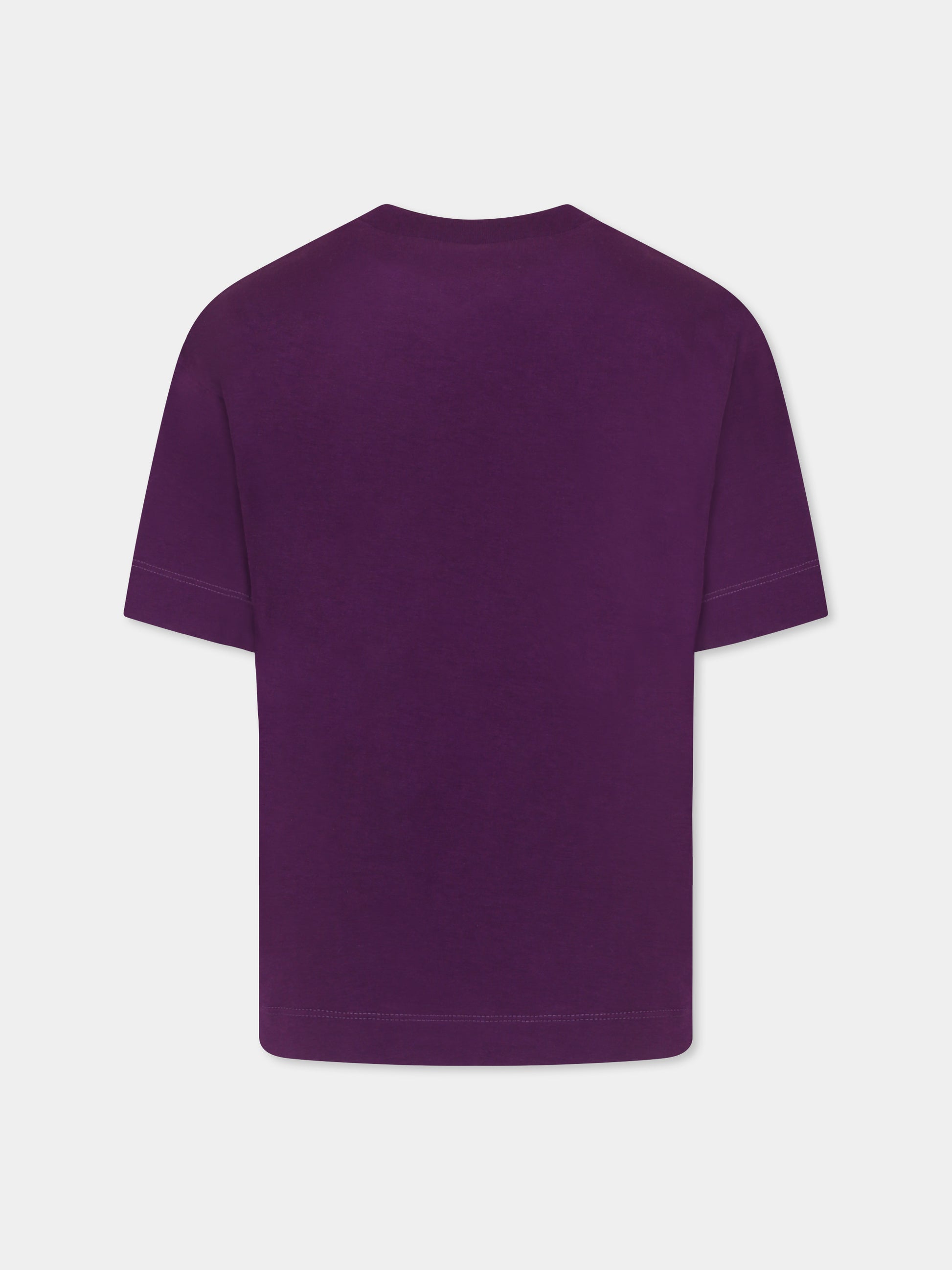 T-shirt viola per bambini con logo,Marni Kids,M01415 M00RF MT272U 0M609