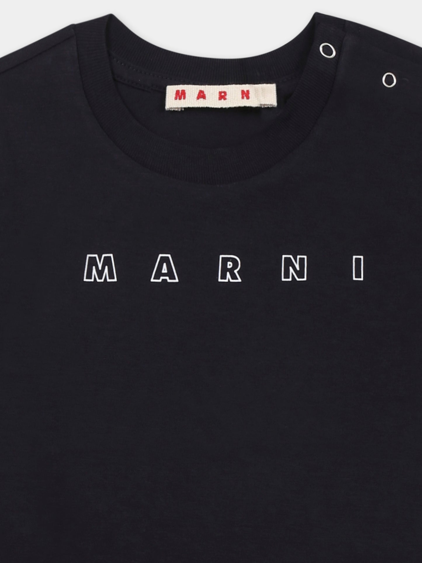 T-shirt blu per neonati con logo,Marni Kids,M01438 M00RF MT276B 0M803