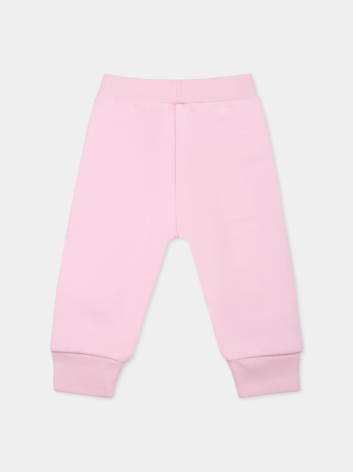 Pantalon rose pour bébé fille avec logo