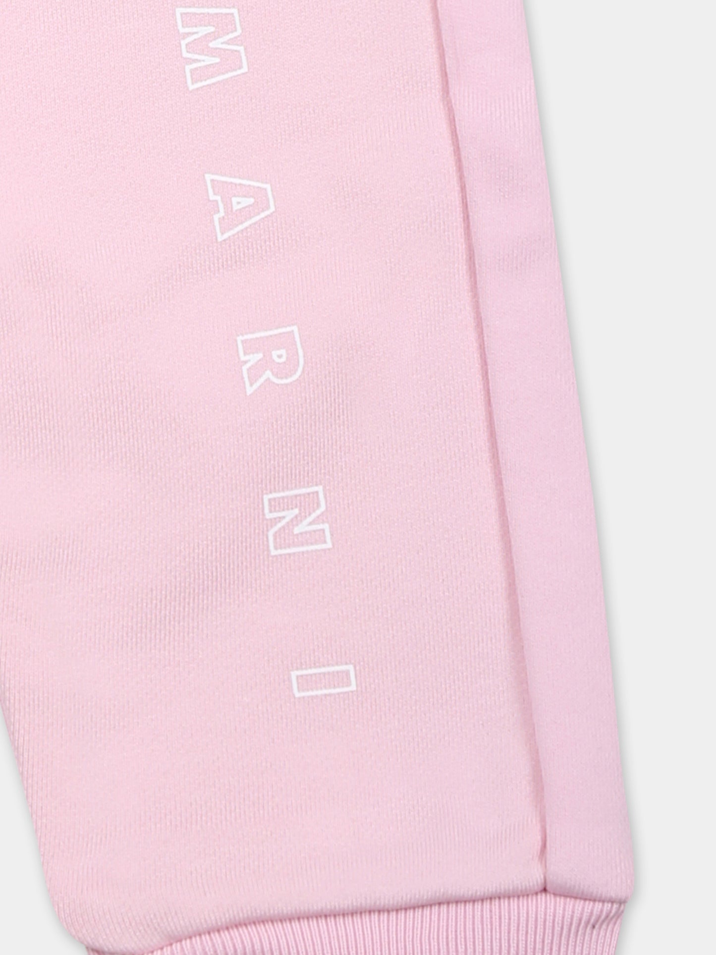 Pantalon rose pour bébé fille avec logo