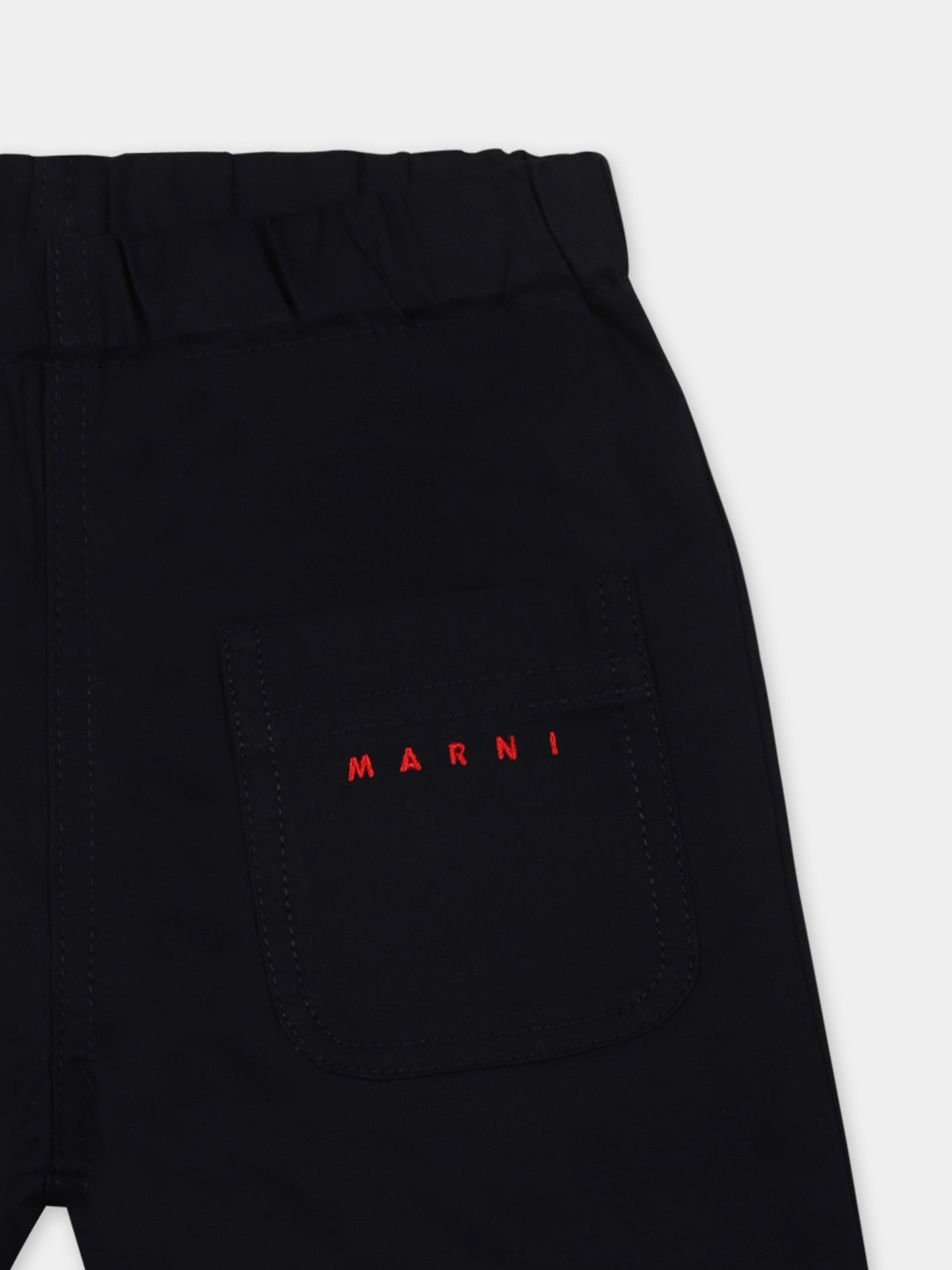 Pantalon bleu pour bébé garçon avec logo