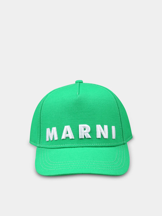 Chapeau vert pour enfants avec logo