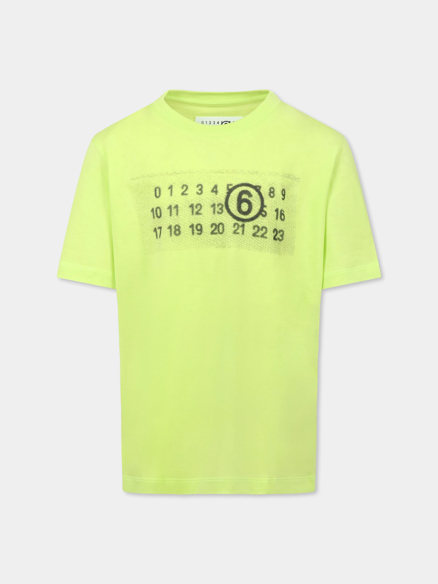 T-shirt jaune pour enfants avec logo