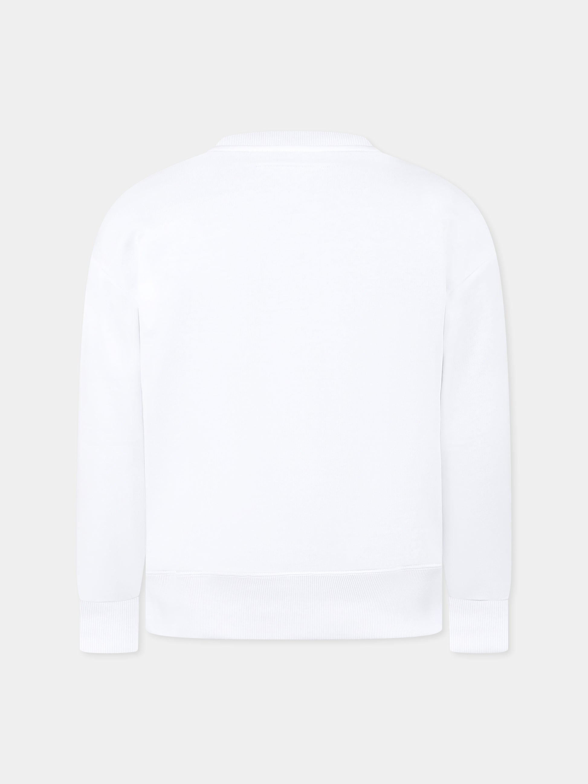 Felpa bianca per bambini con logo,Mm6 Maison Margiela,M60794 MM02X MM6S107U M6100