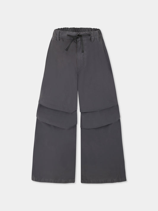 Pantalon gris pour enfants avec logo
