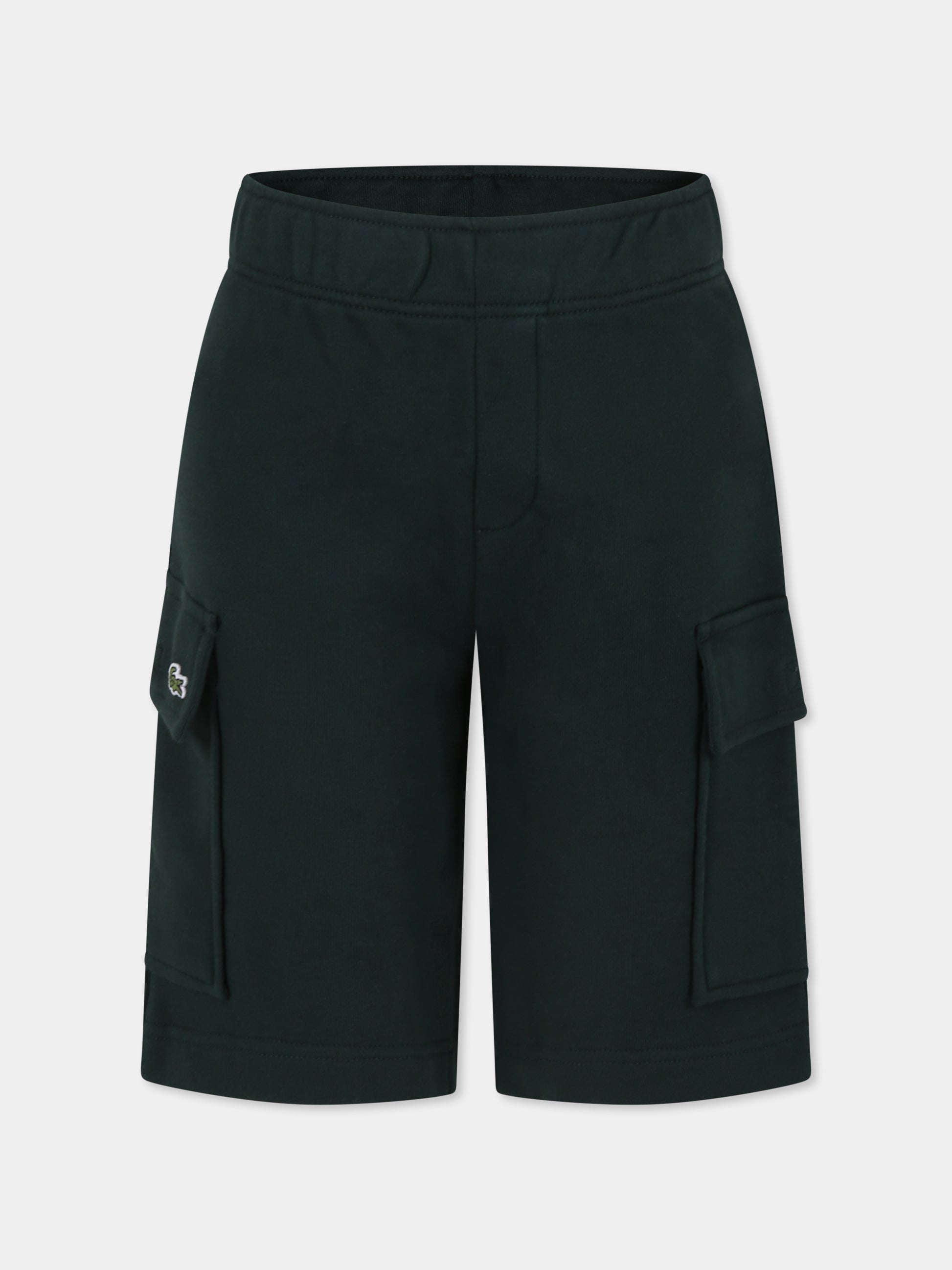 Shorts verde per bambino con coccodrillo,Lacoste,GJ7372 YZP