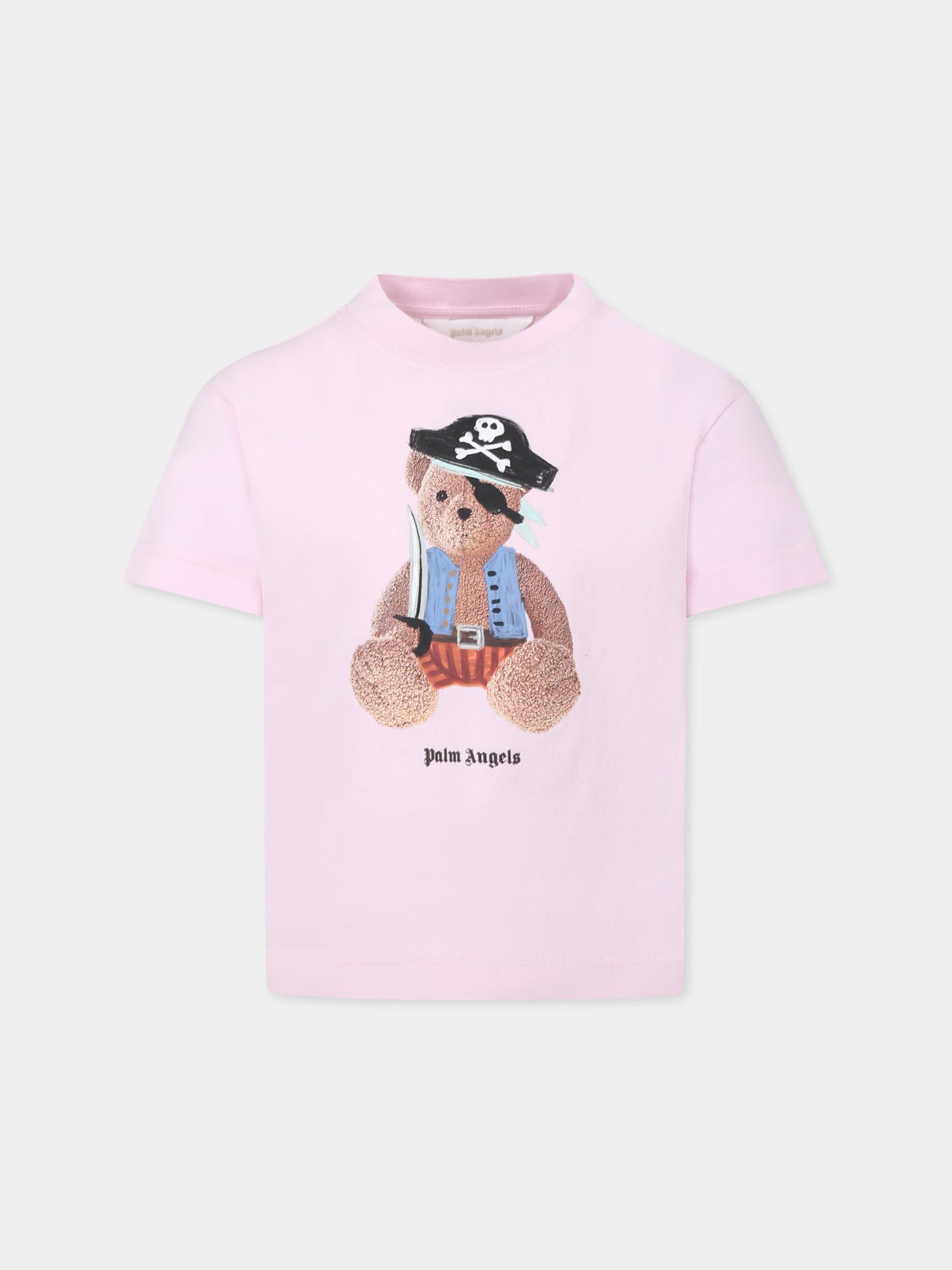 T-shirt rose pour fille avec ours