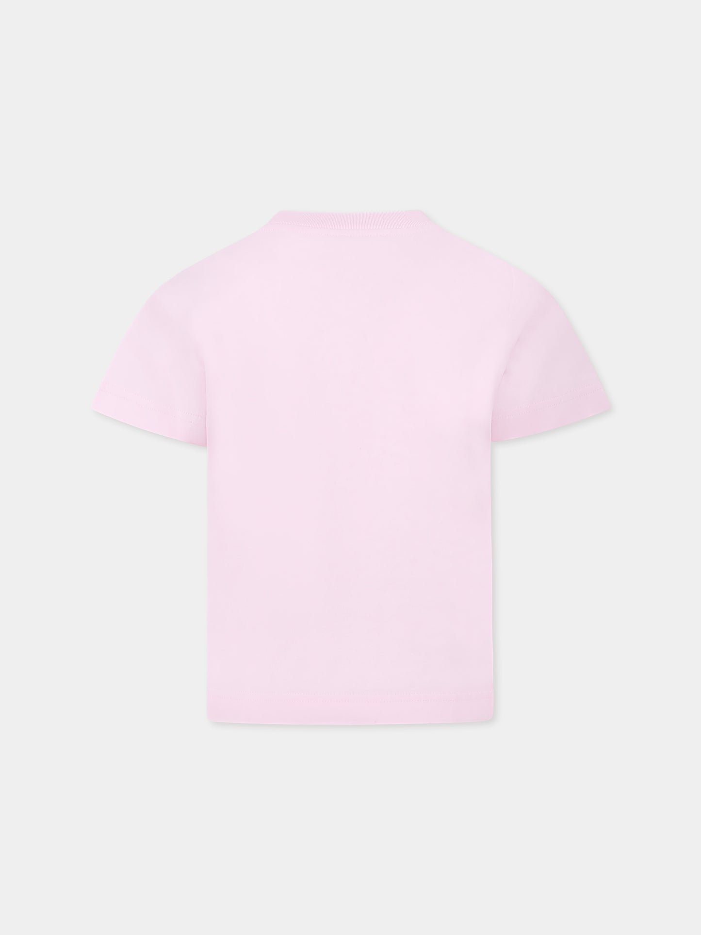 T-shirt rose pour fille avec ours