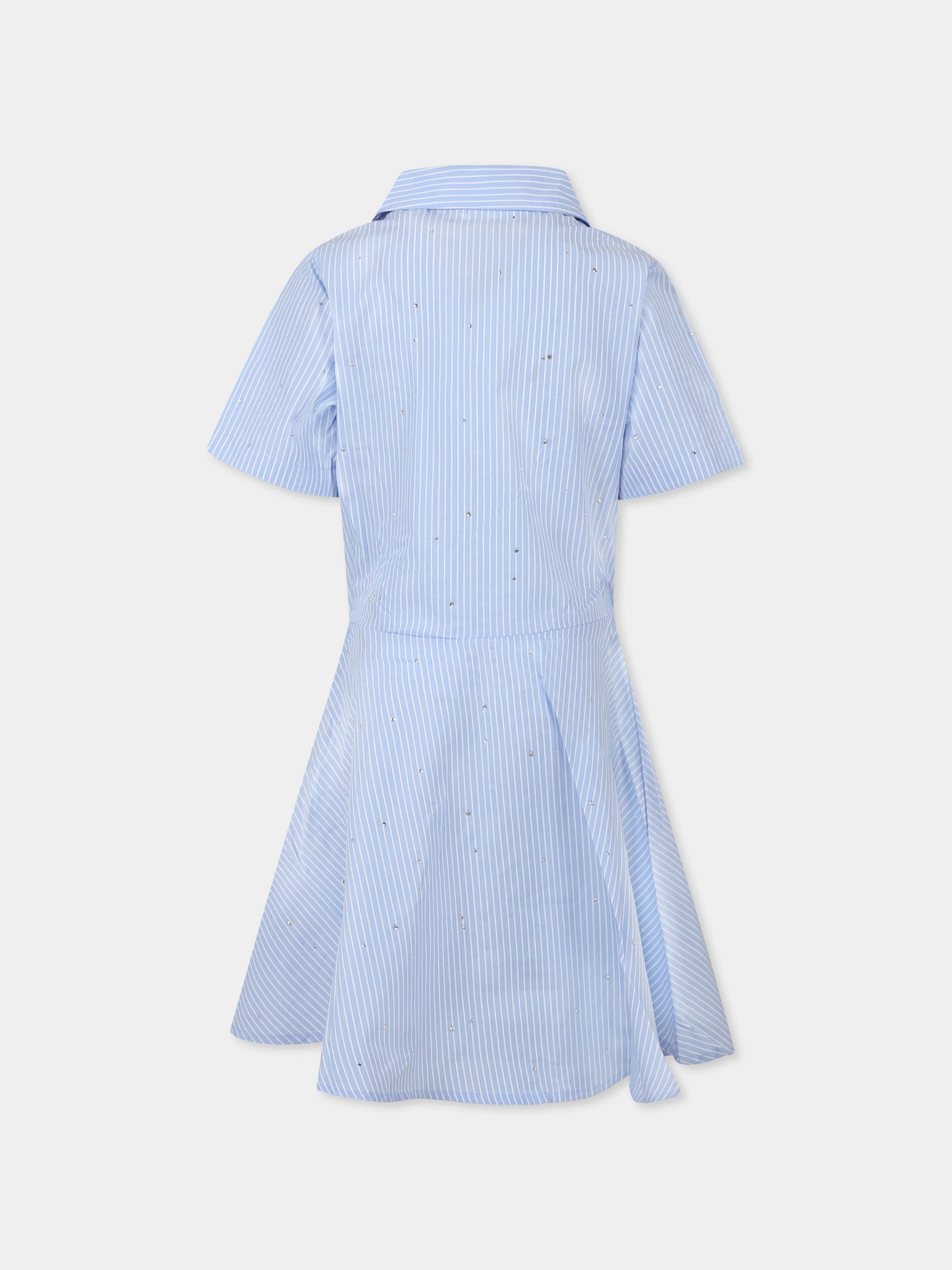 Robe bleu ciel pour fille avec logo