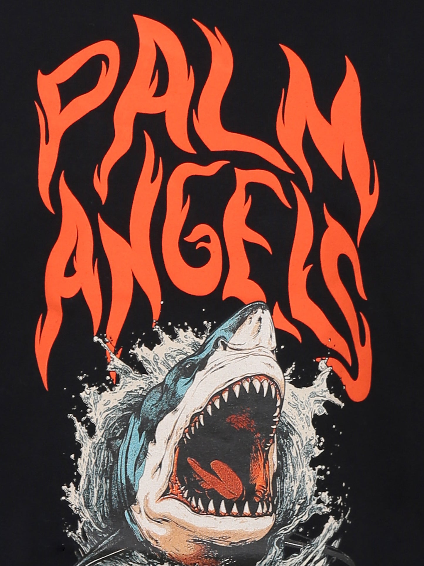 T-shirt noir pour garçon avec requin