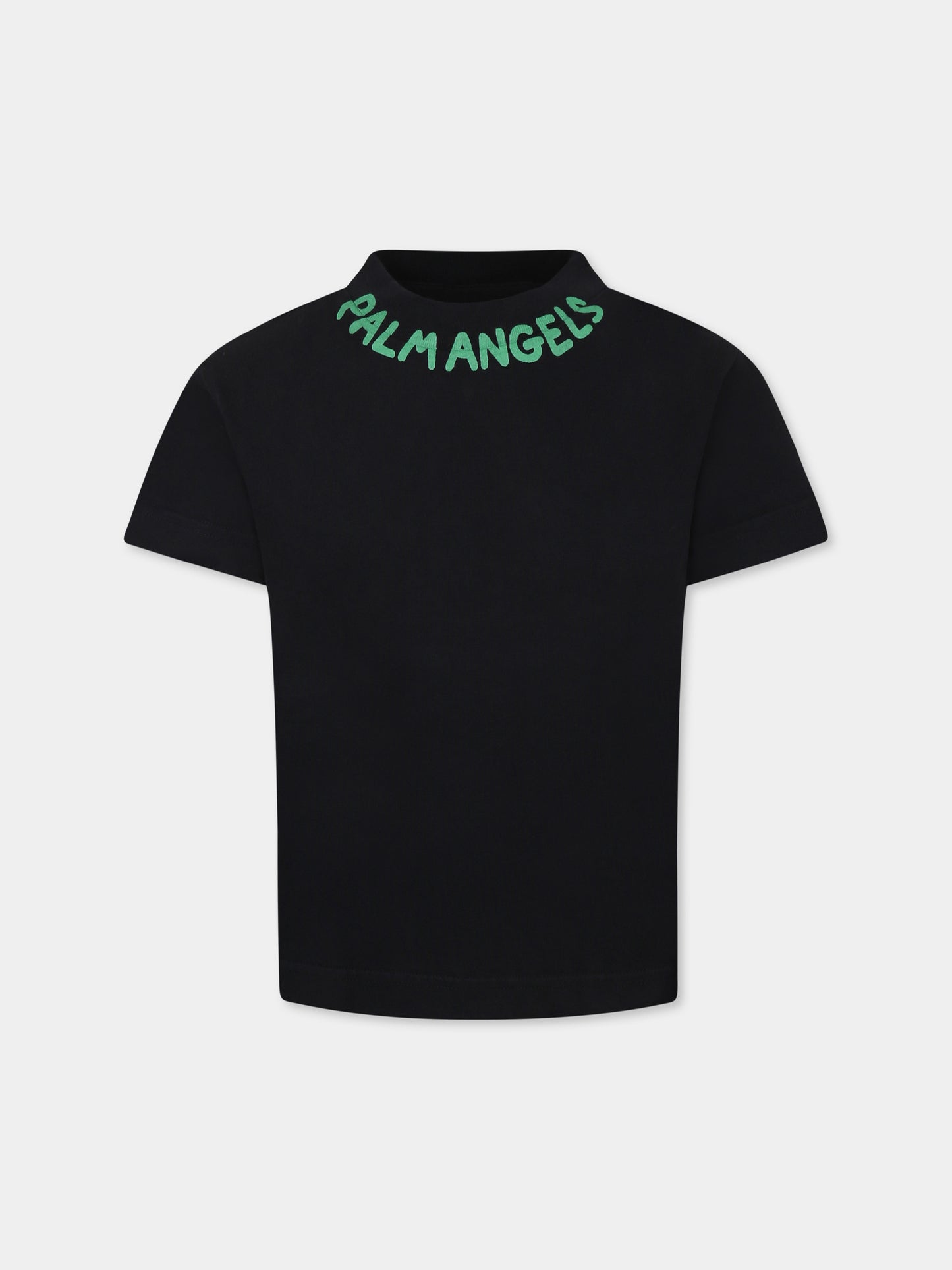 T-shirt noir pour garçon avec logo