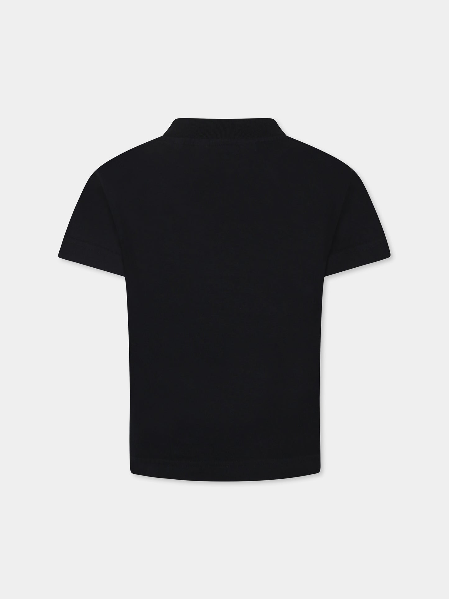 T-shirt noir pour garçon avec logo