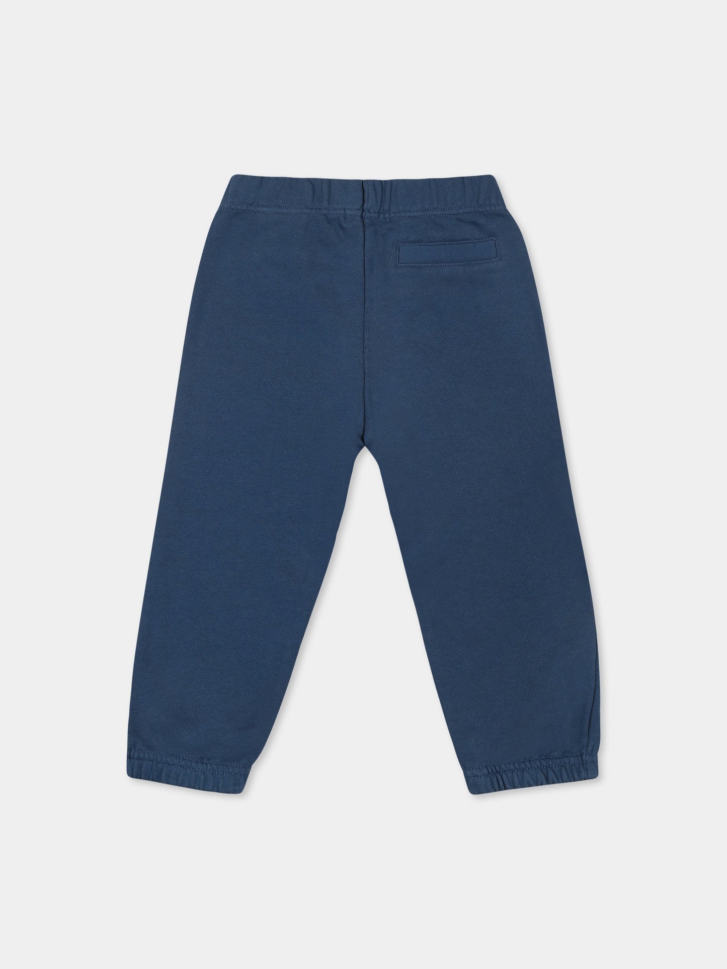 Pantalon bleu pour bébé garçon avec logo