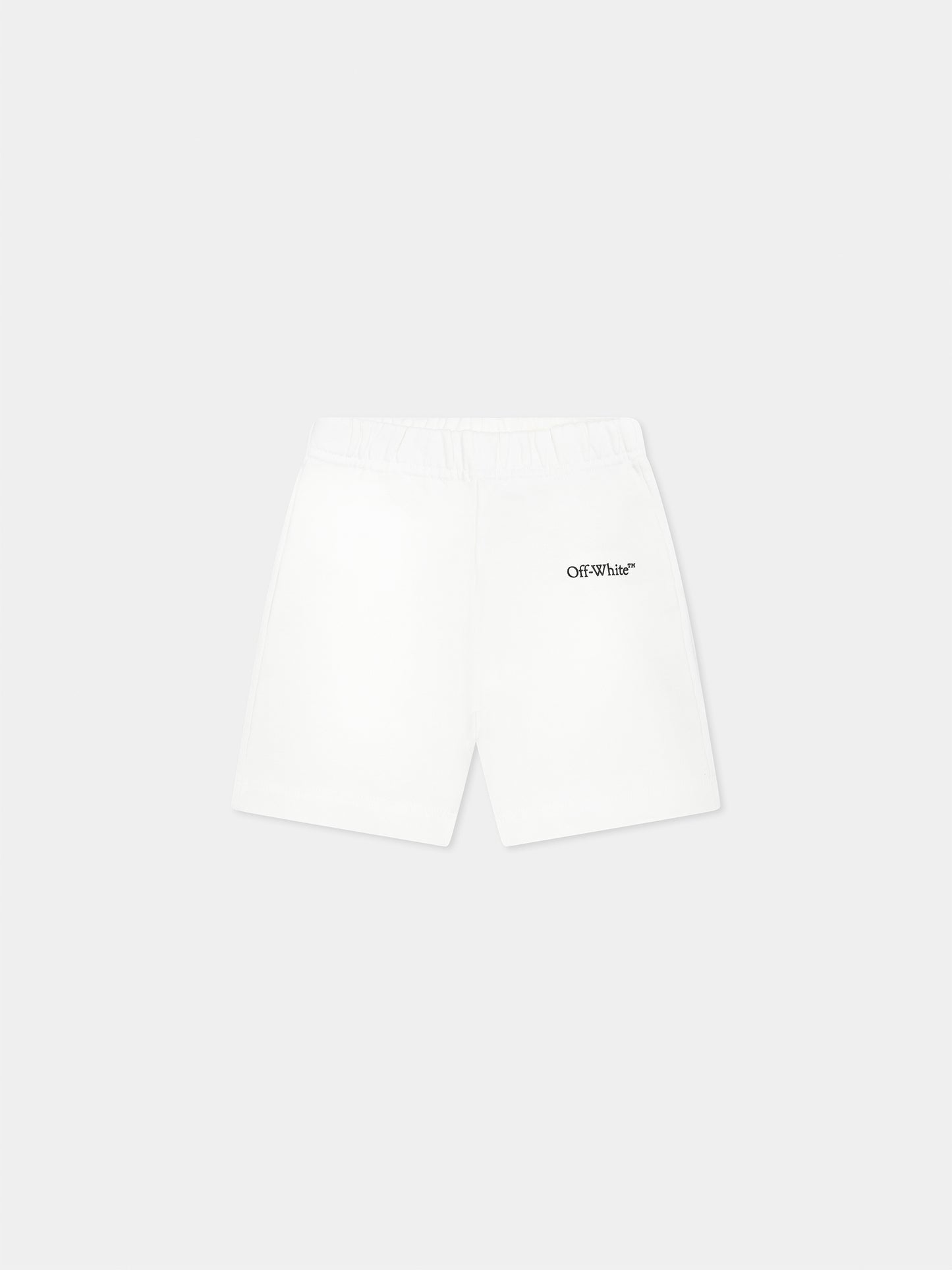 Short blanc pour bébé garçon avec logo