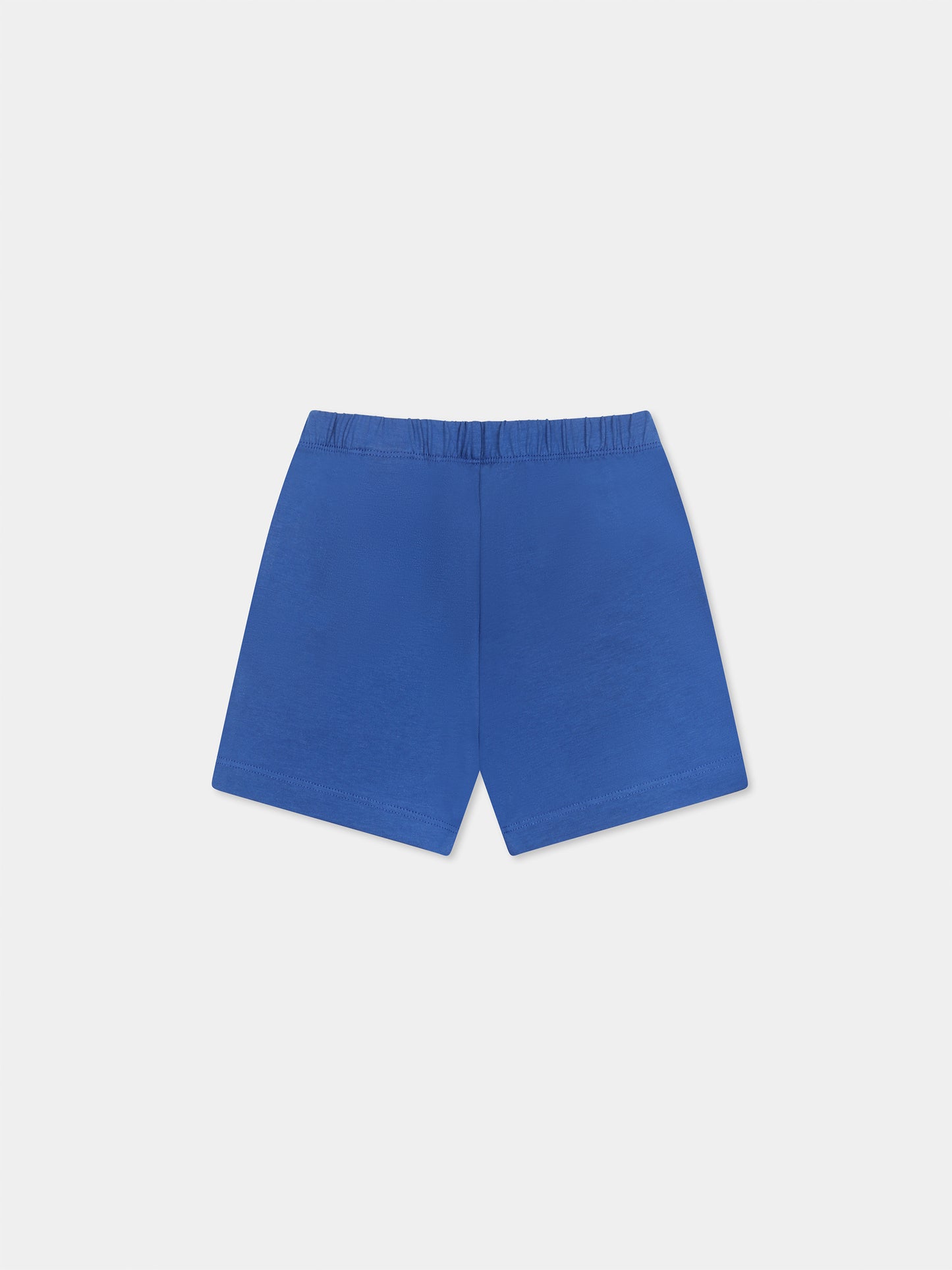 Short bleu pour bébé garçon avec logo