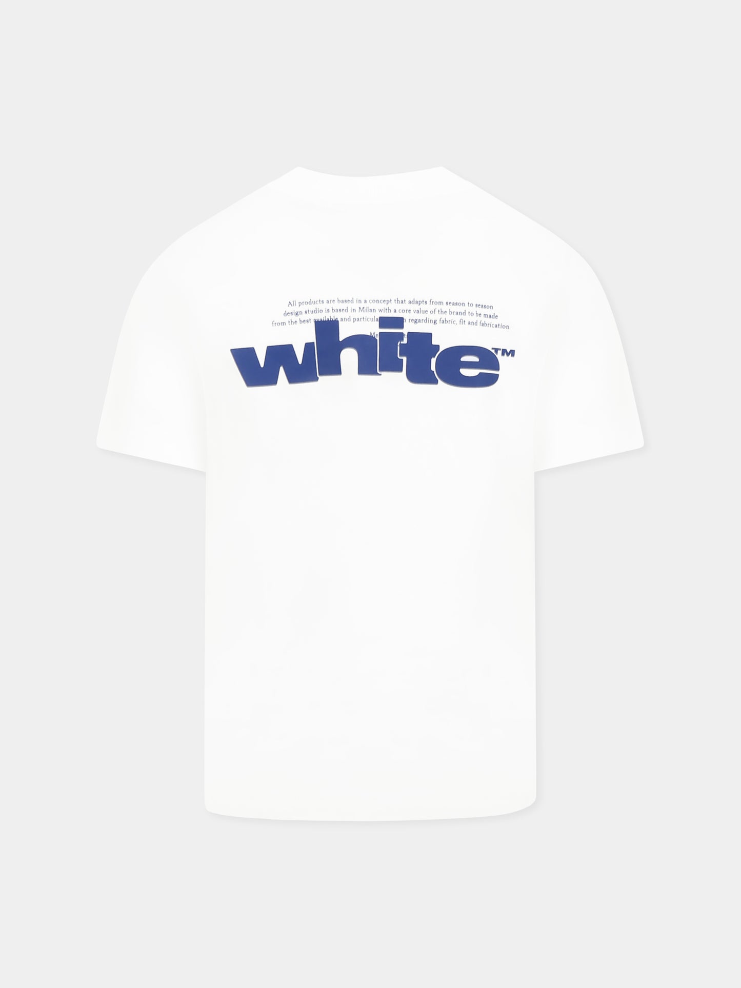 T-shirt bianca per bambino con logo,Off White,OBAA002S25JER0020145