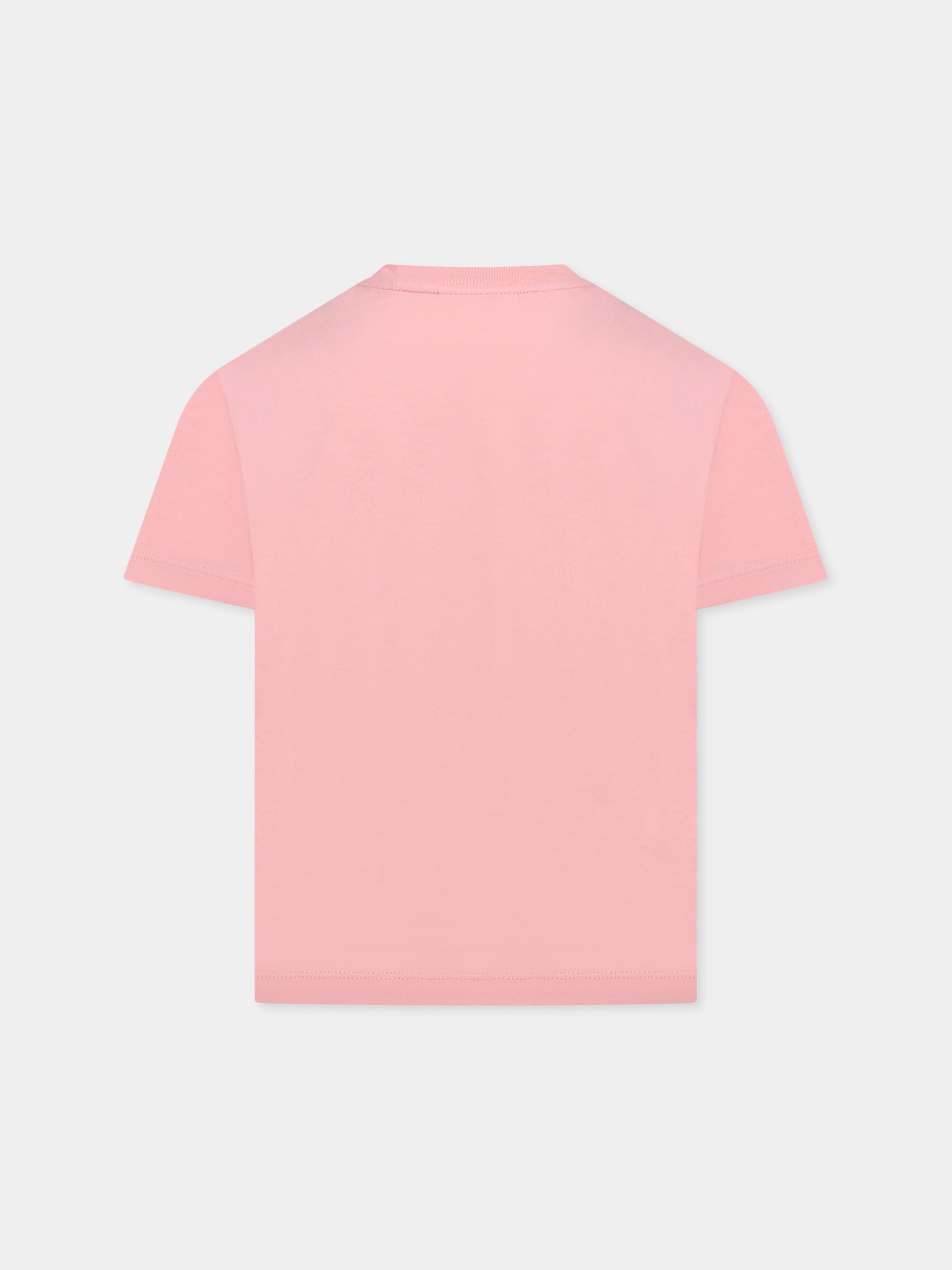 T-shirt rosa per bambina con logo,Off White,OGAA001S25JER0013072