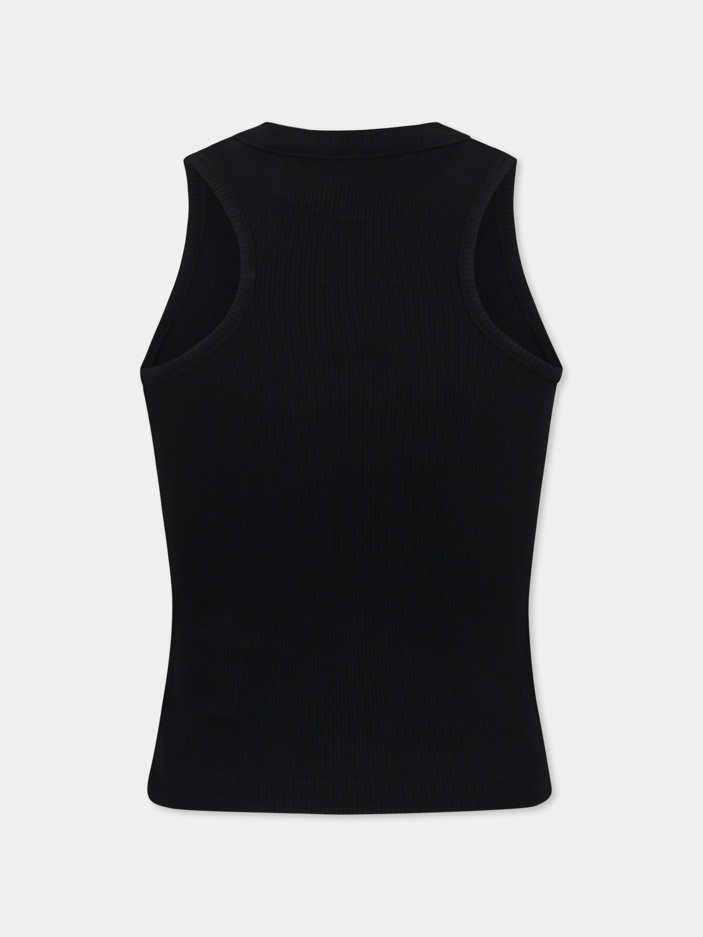 Canotta nera per bambina con logo,Off White,OGAD009S25JER0011001