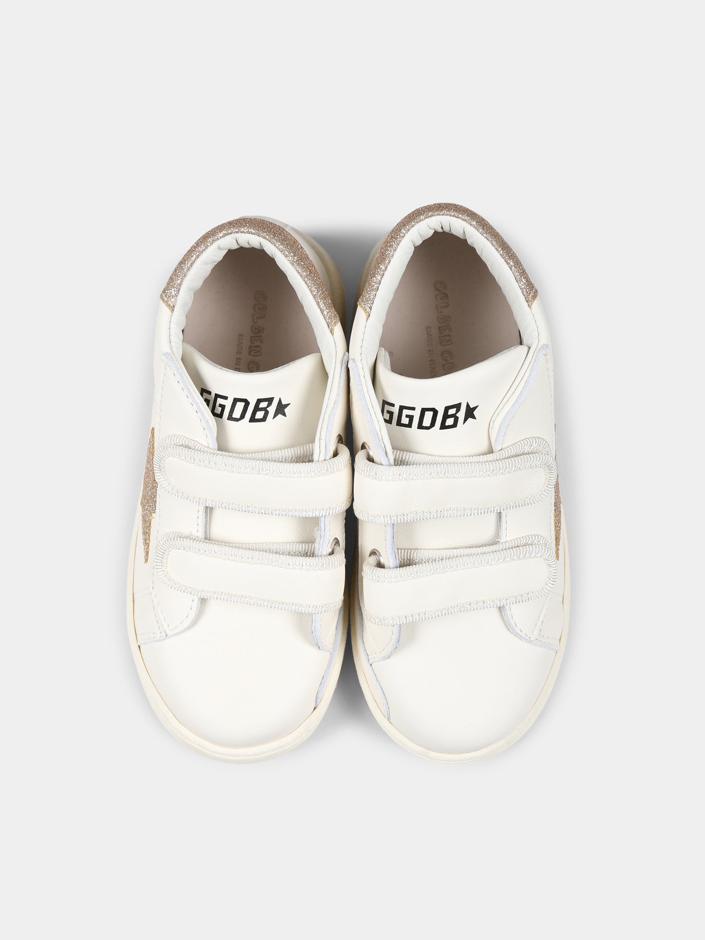 Sneakers June Ballstar avorio per neonata e bambina con stella,Golden Goose,GJF00386 F006752 10847