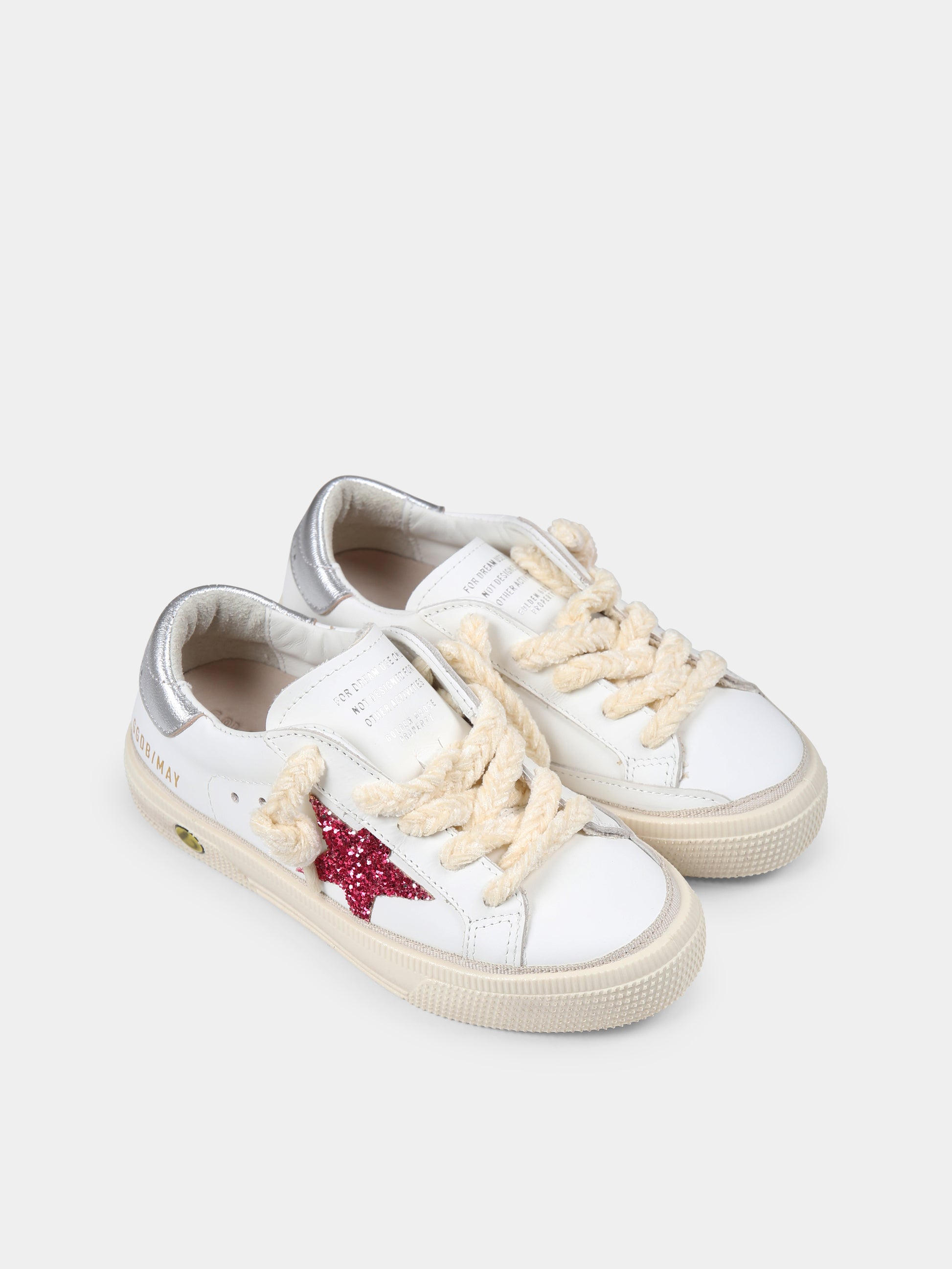 Sneakers May bianche per bambina,Golden Goose,GYF00112 F006770 10426