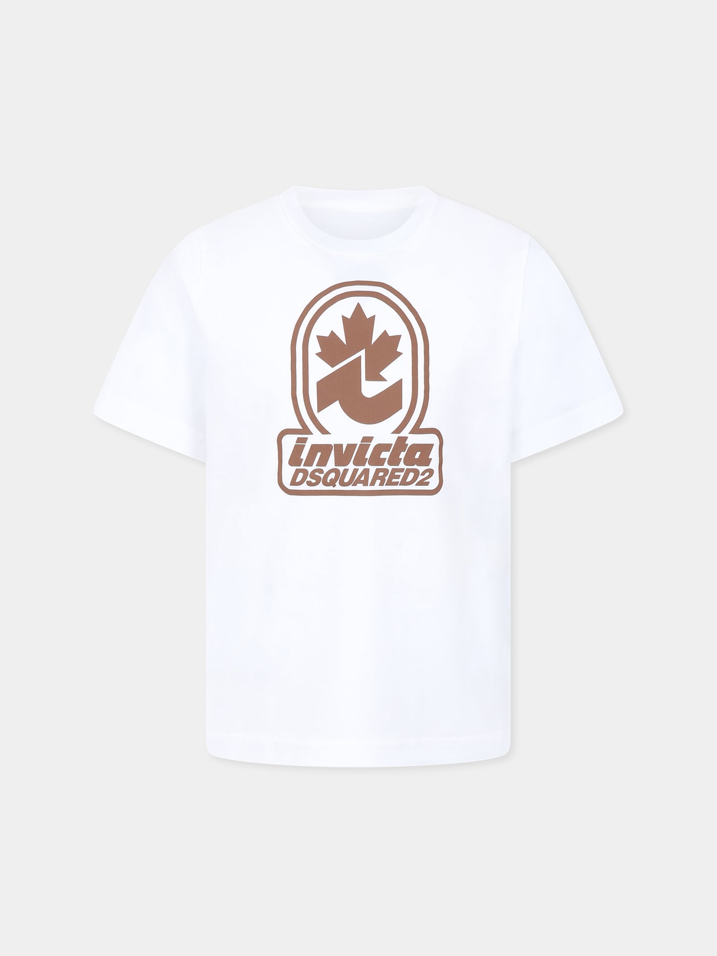 T-shirt blanc pour enfants avec logo