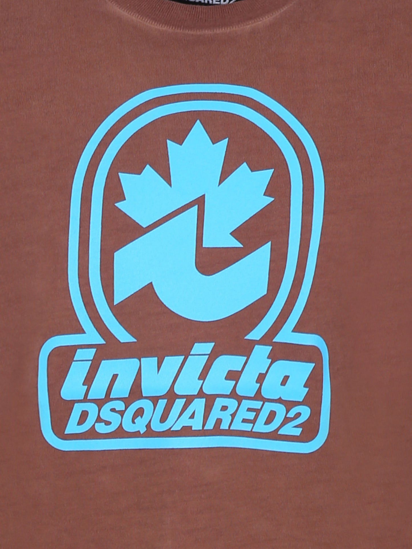 T-shirt marron pour enfants avec logo