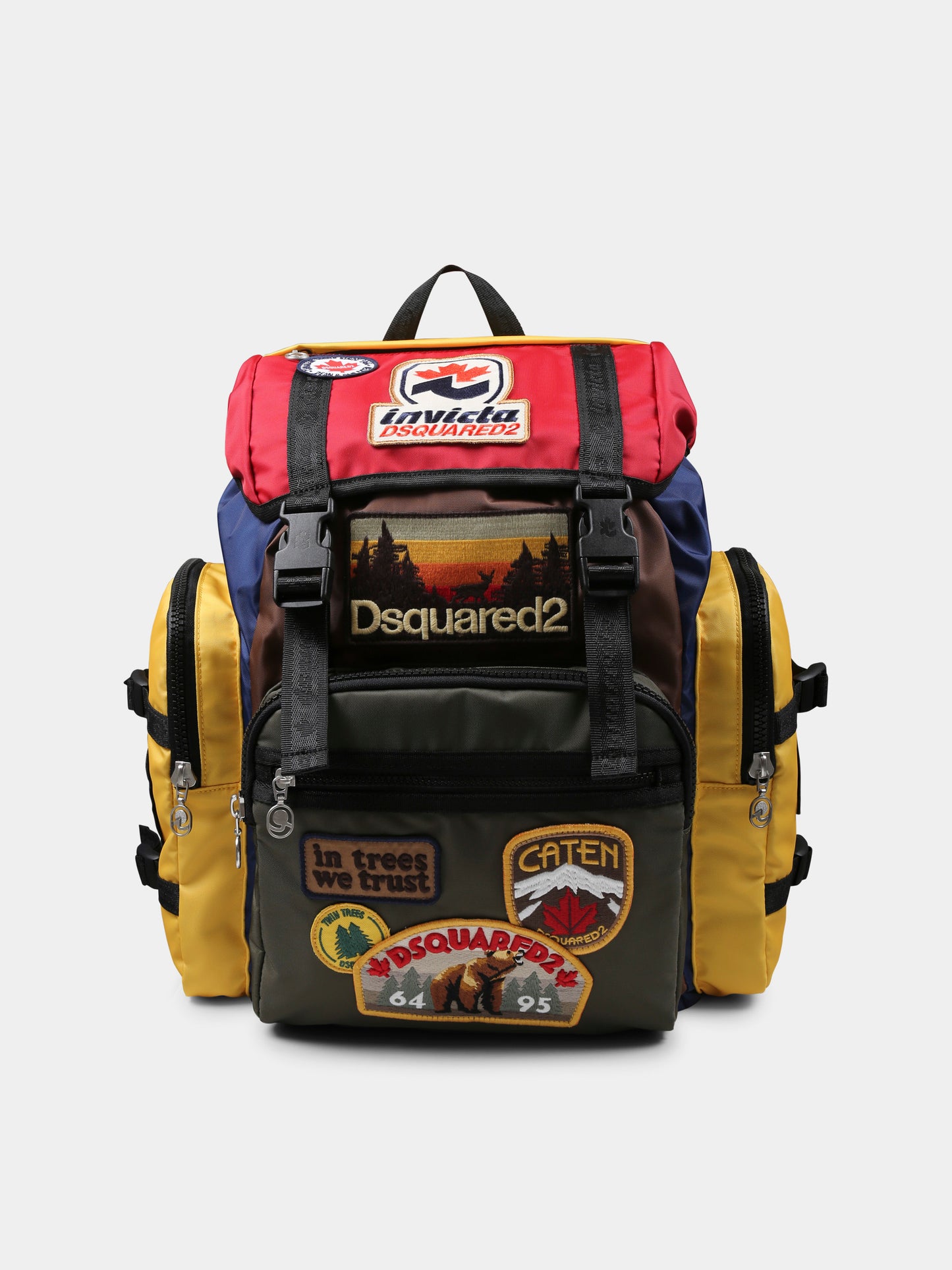 Zaino Monviso multicolor per bambino con patch,Dsquared2,DQ2944 D0AD8 D2W124U DQC57