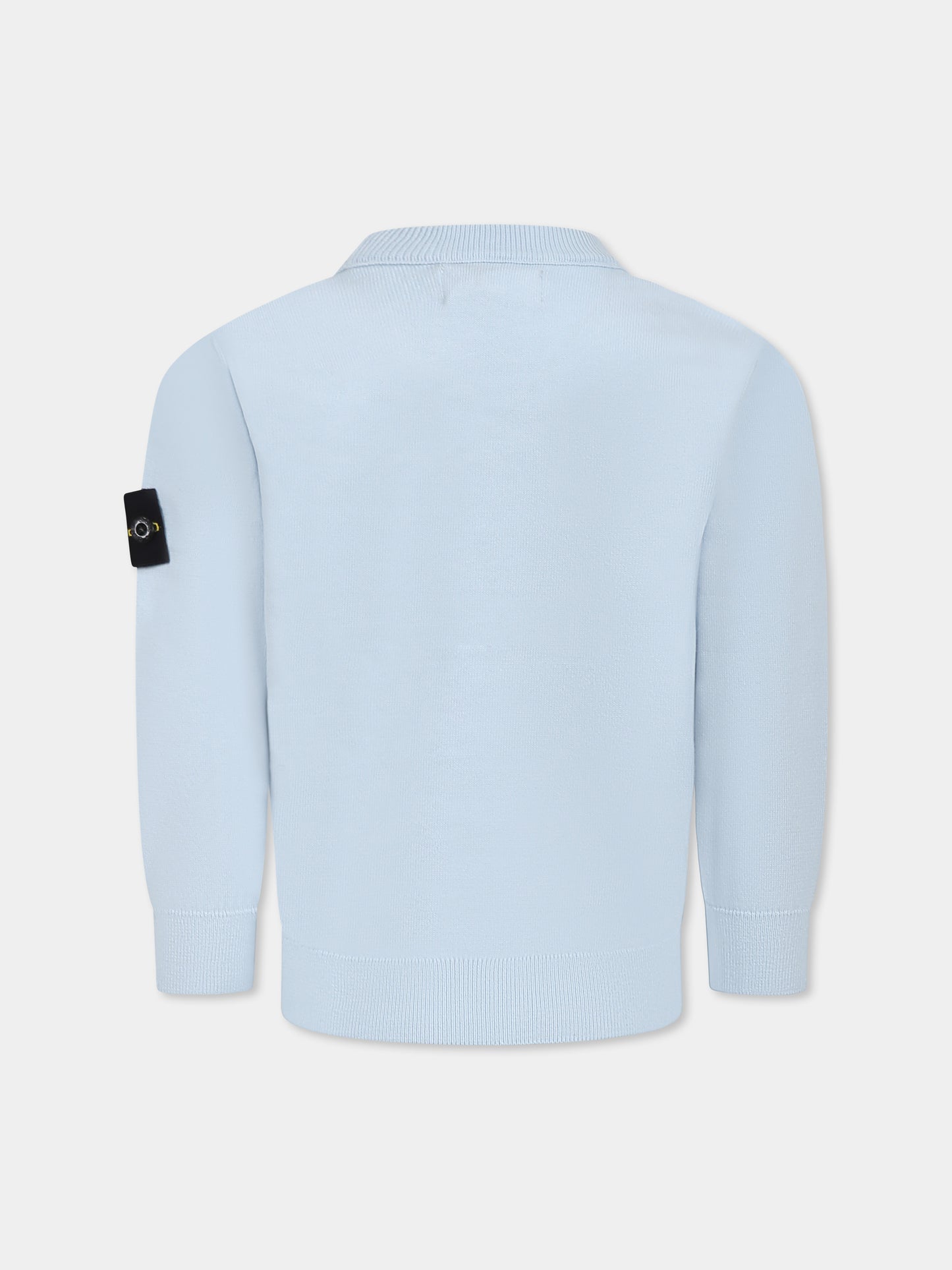 Pull bleu clair pour garçon avec boussole