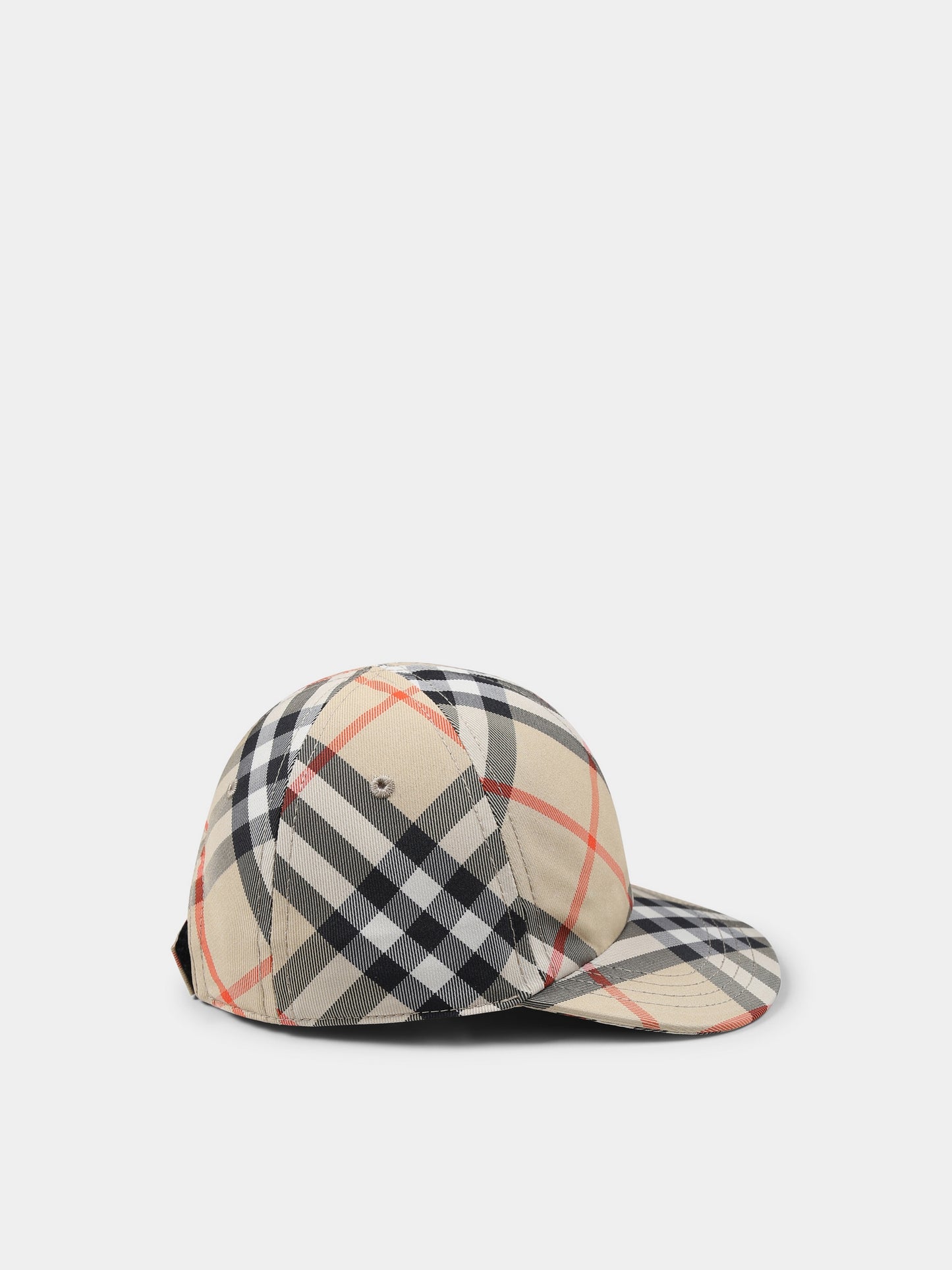 Cappello beige per bambino con check vintage,Burberry Kids,8101181 B9368