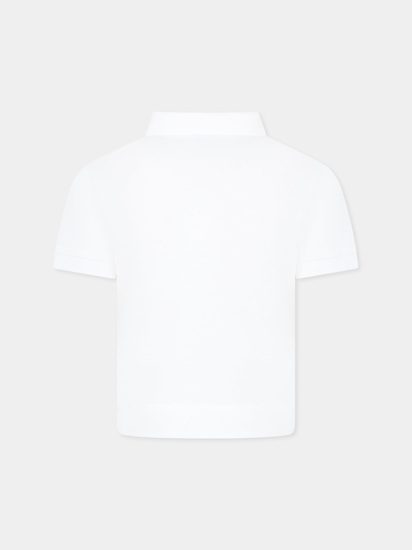 Polo blanc pour garçon avec chevalier équestre